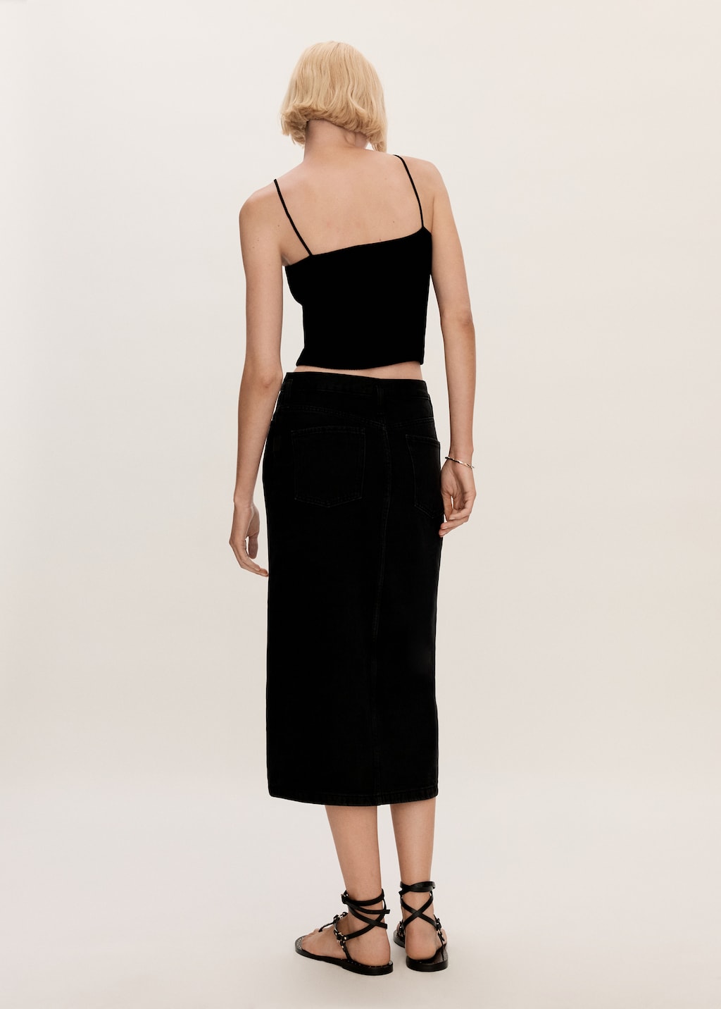 Slit denim skirt Women MANGO United Kingdom