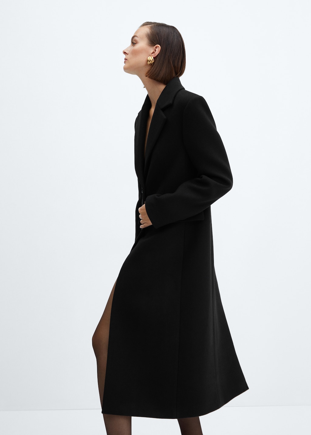 Mango structured wool coat new arrivals