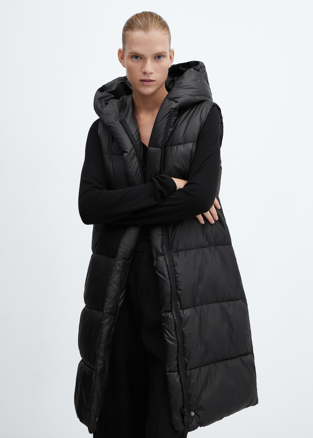 Long quilted gilet - Woman <b>MANGO</b> Moldova.