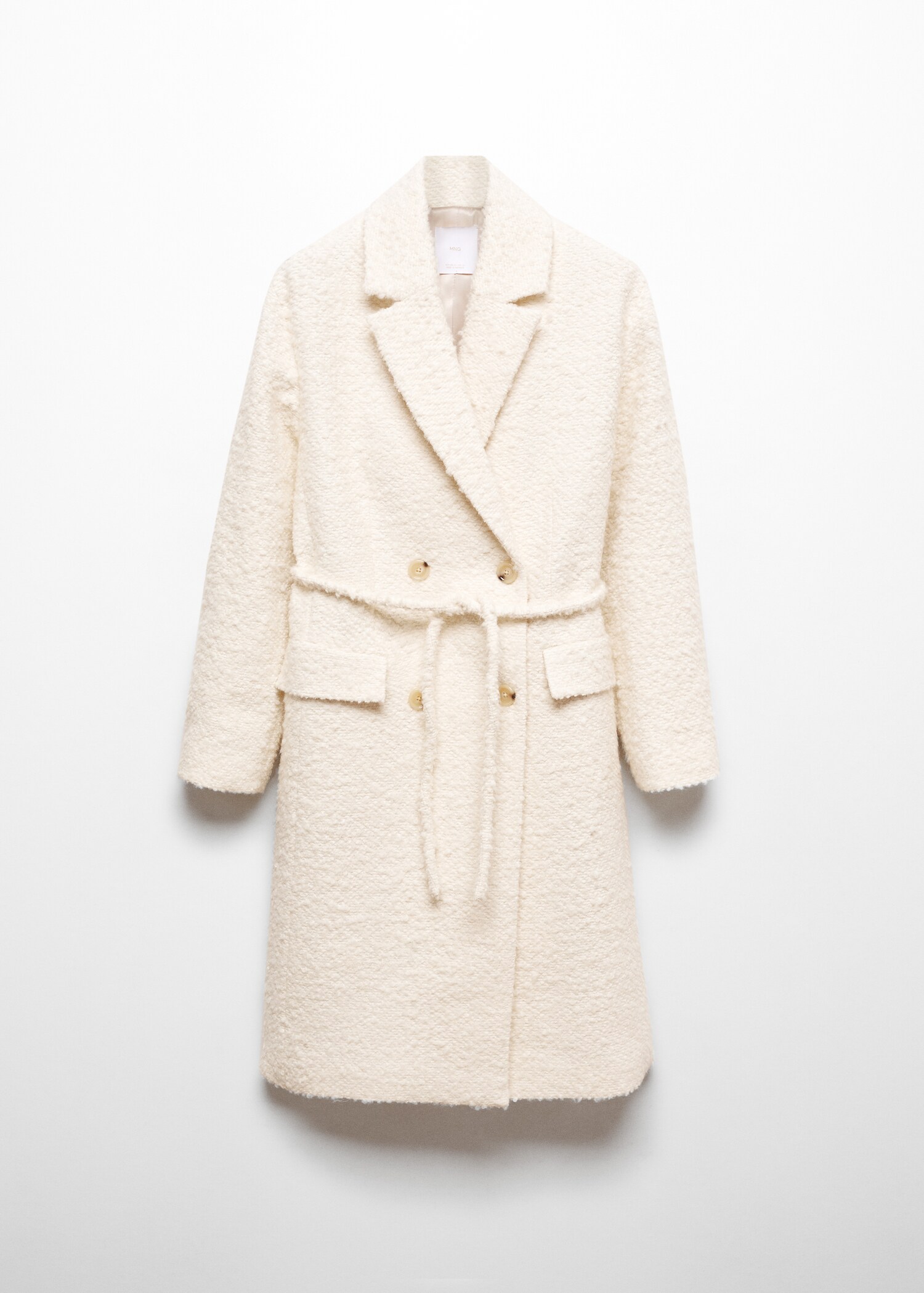 Coat with lapels and belt - Article without model