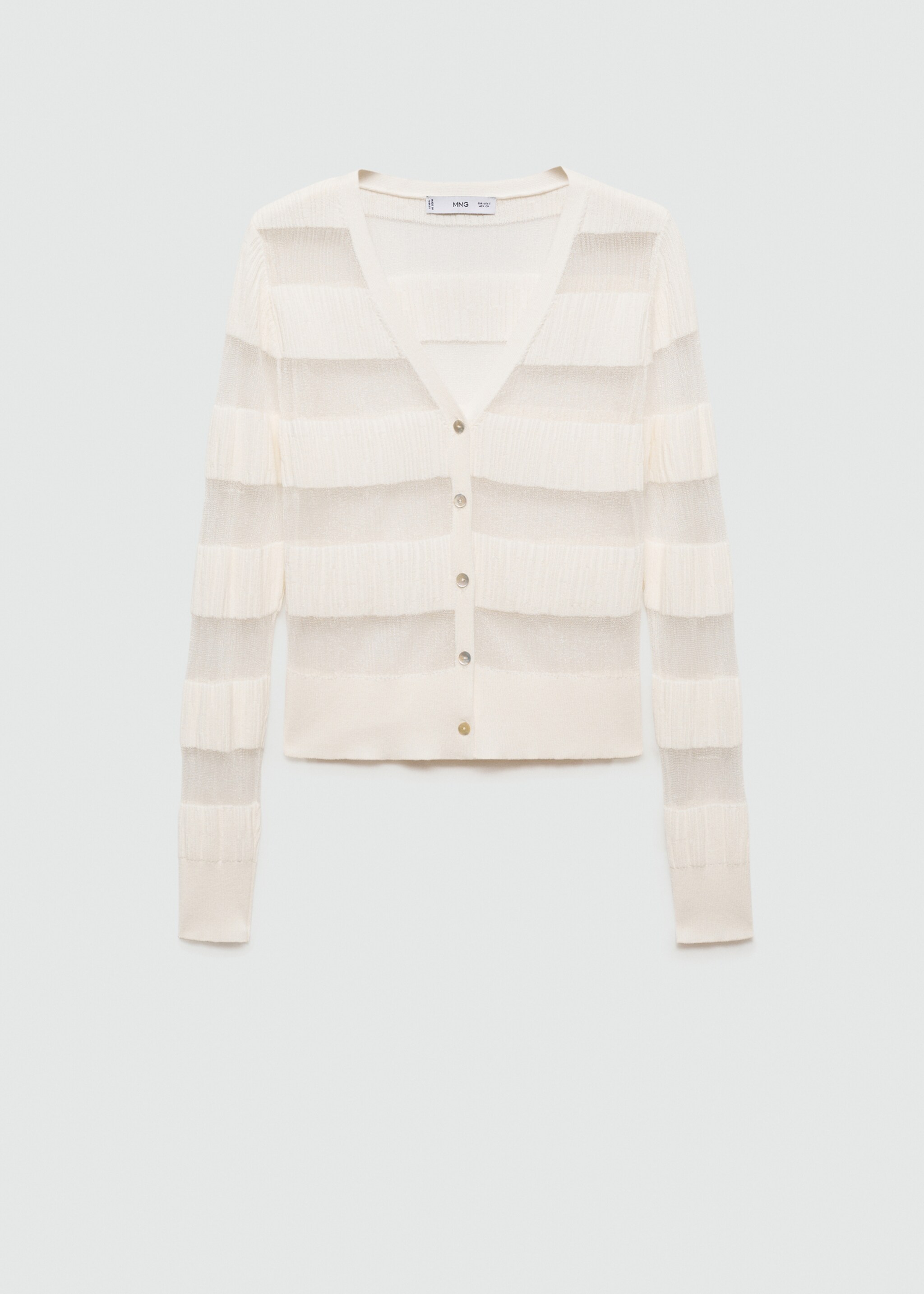Semitransparent textured cardigan - Изделие без модели