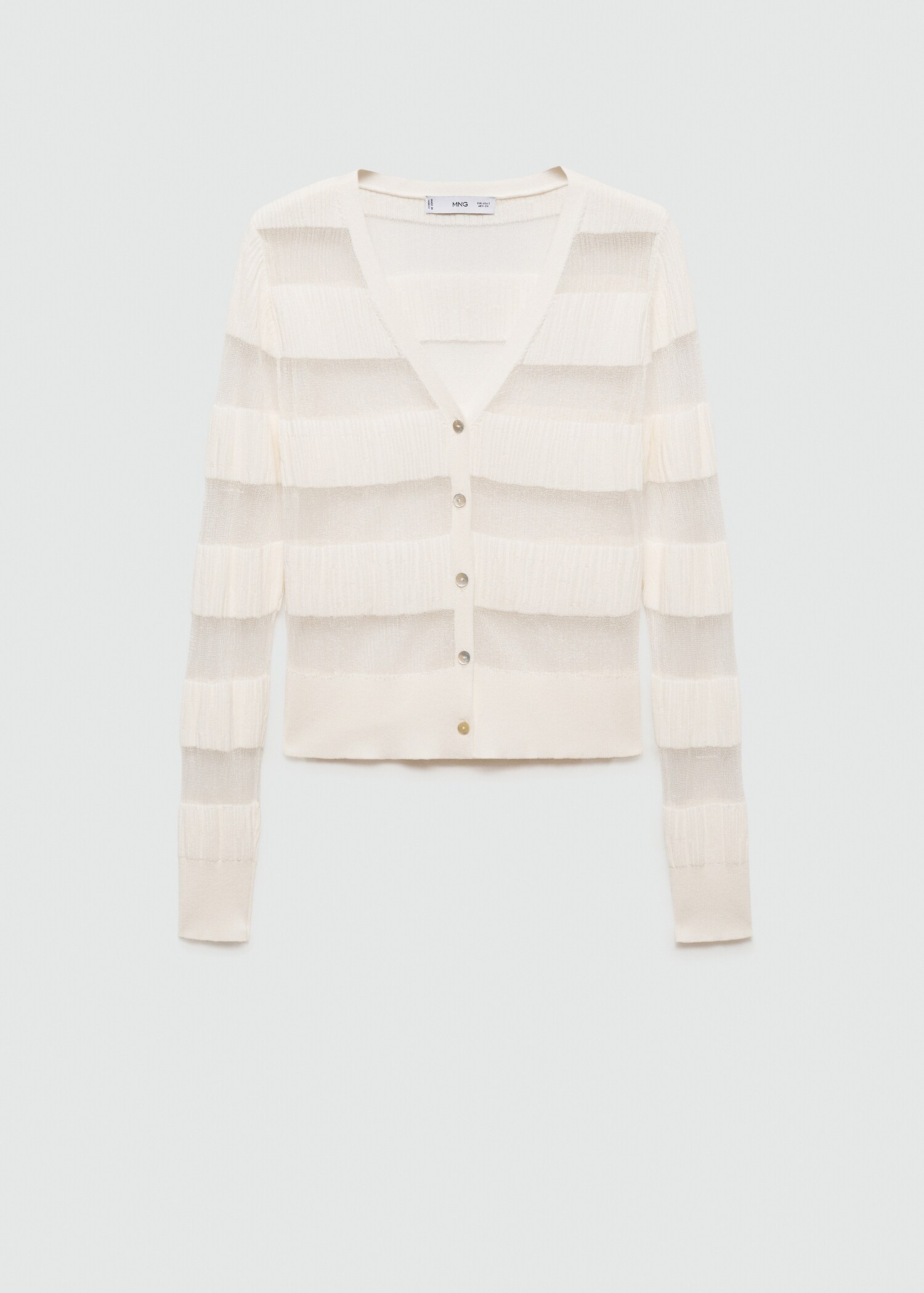 Semitransparent textured cardigan - Изделие без модели
