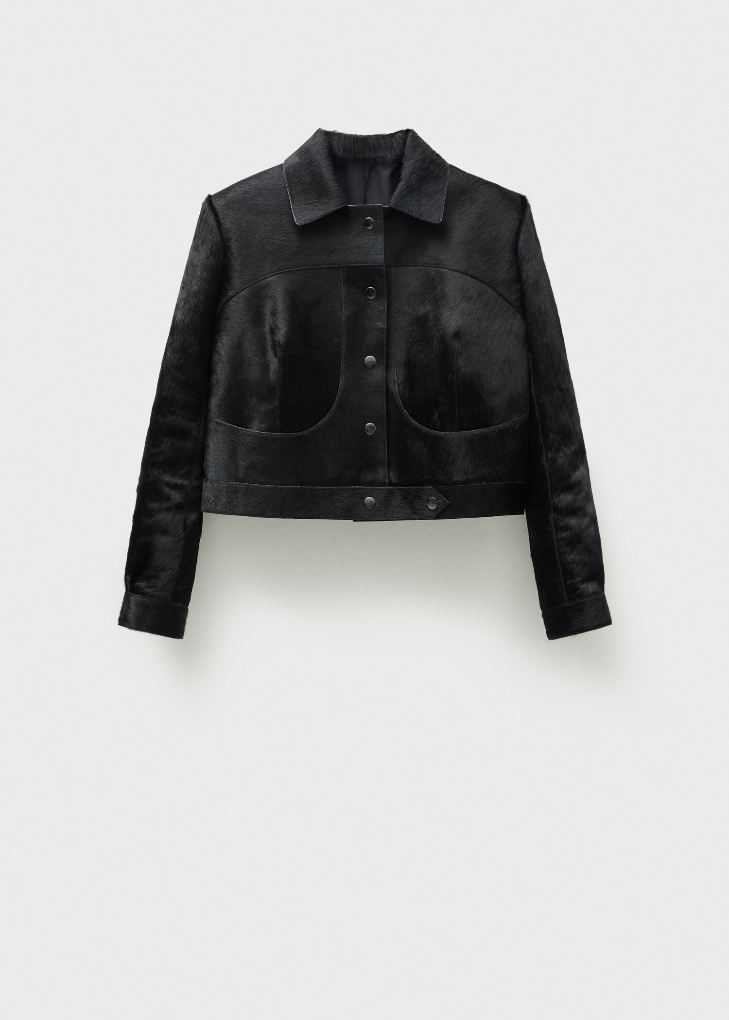 Veste cuir imitation fourrure - Article sans modèle
