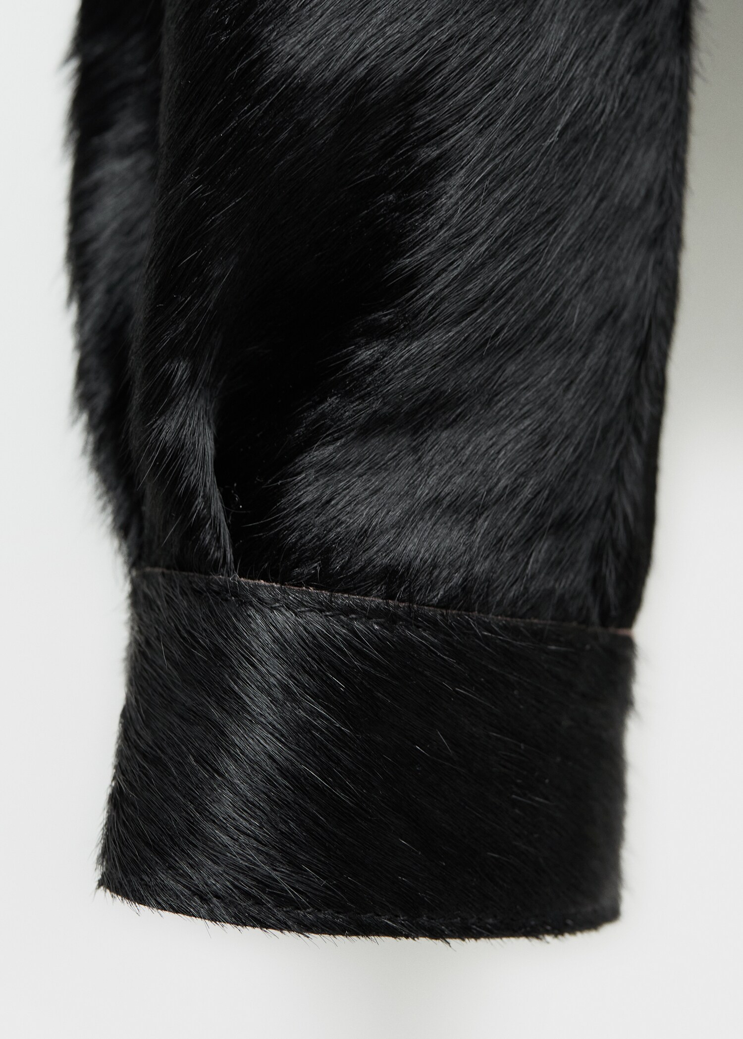 Veste cuir imitation fourrure - Détail de l'article 0