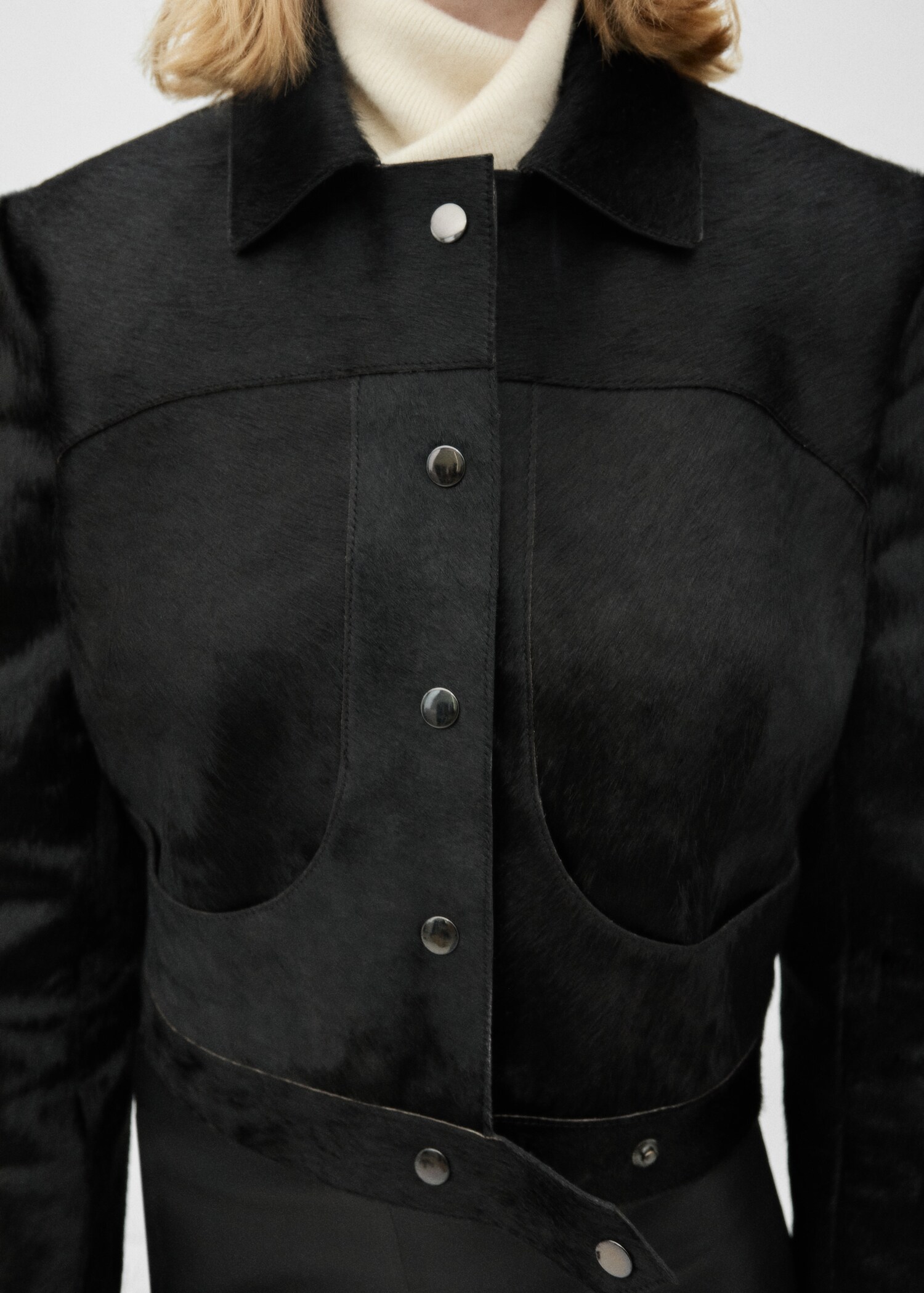 Veste cuir imitation fourrure - Détail de l'article 2