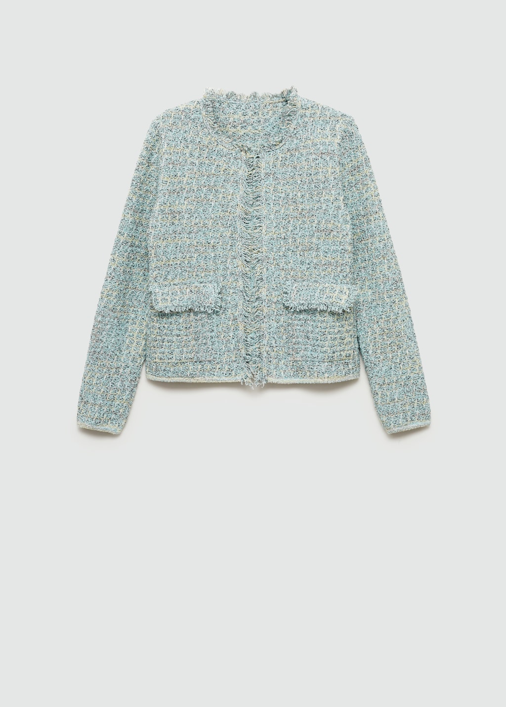 Tweed jacket with frayed ends - Women | MANGO Kosovo Tweed jacket with frayed ends - Women | MANGO Kosovo