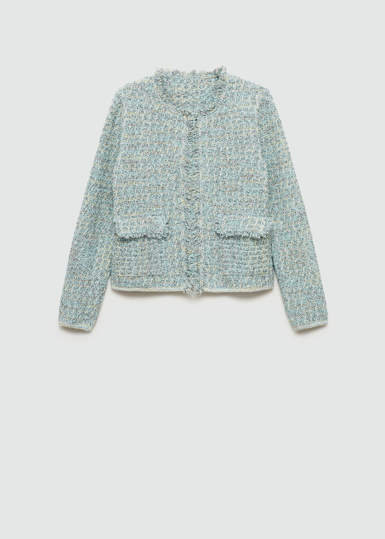 Veste tweed bords effilochés - Article sans modèle