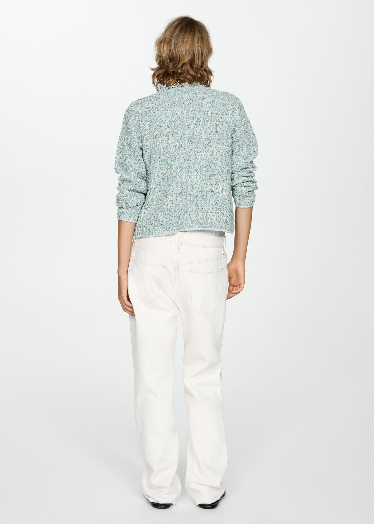 Veste tweed bords effilochés - Verso de l’article