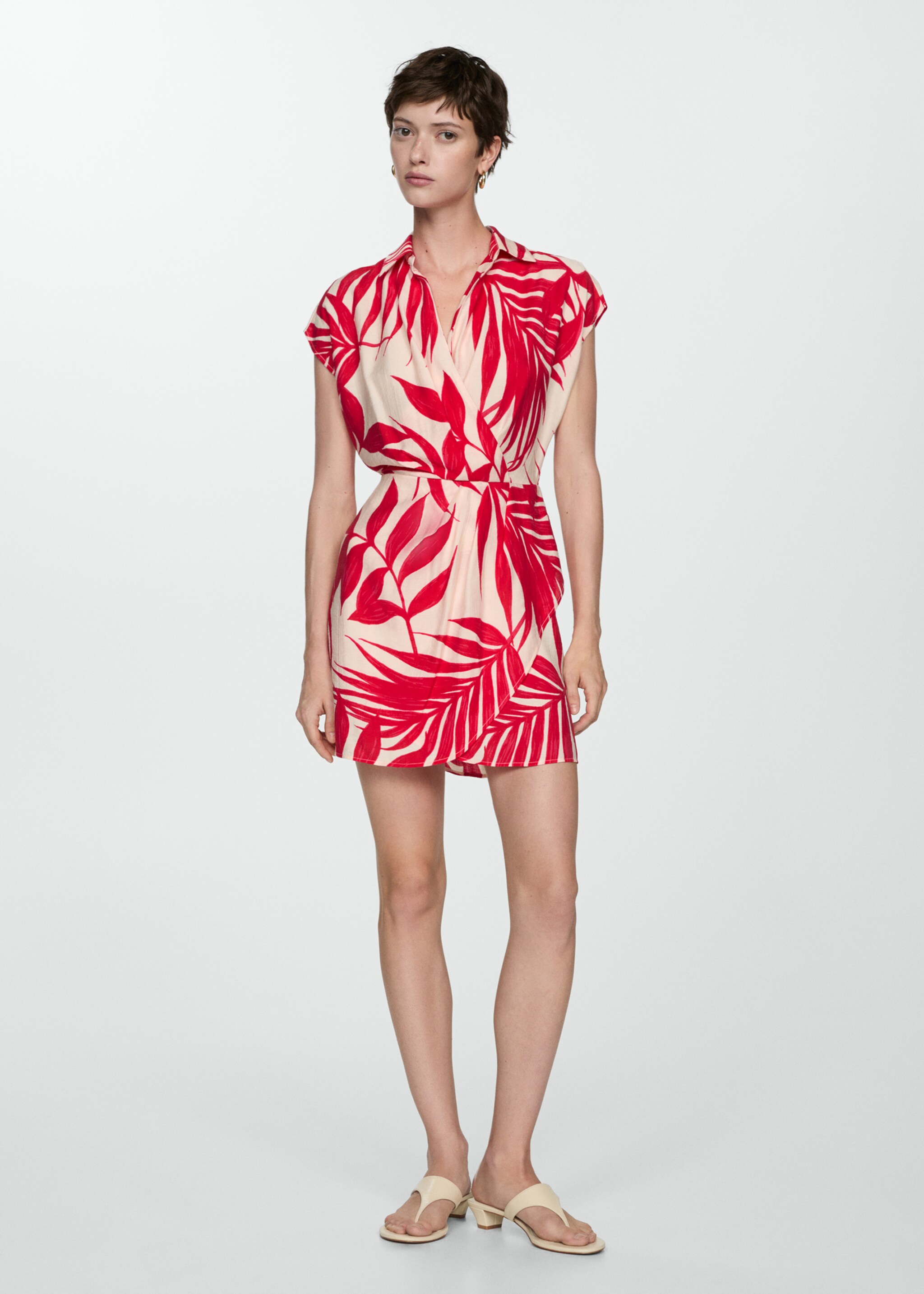 Print wrap dress - General plane