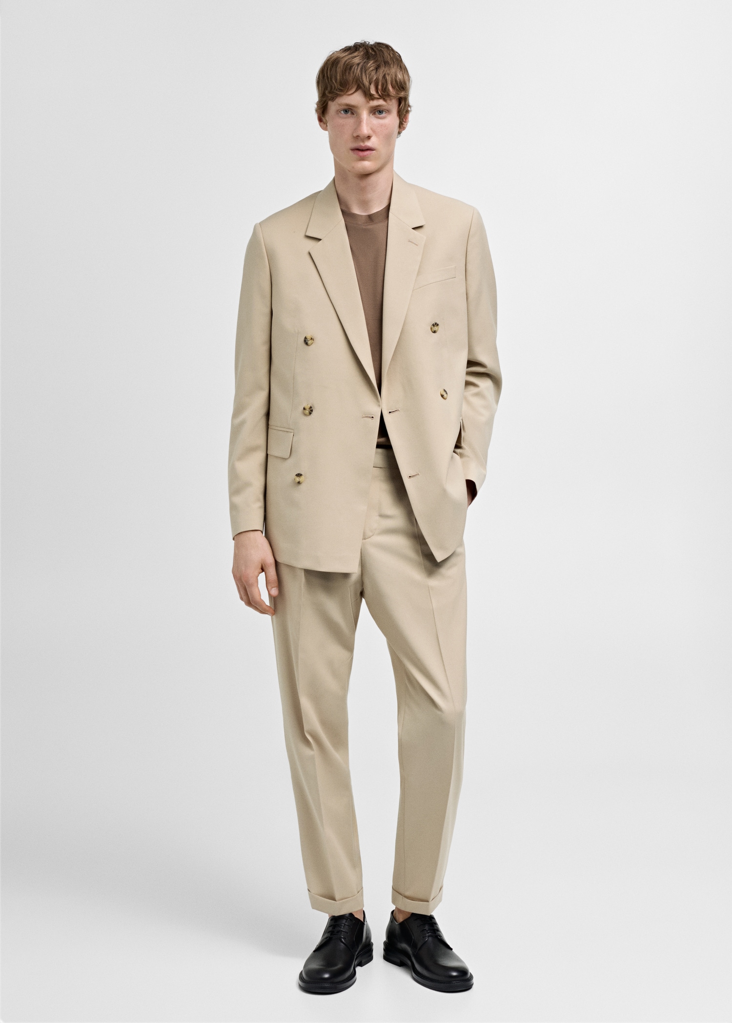 Regular fit suit trousers - General plane
