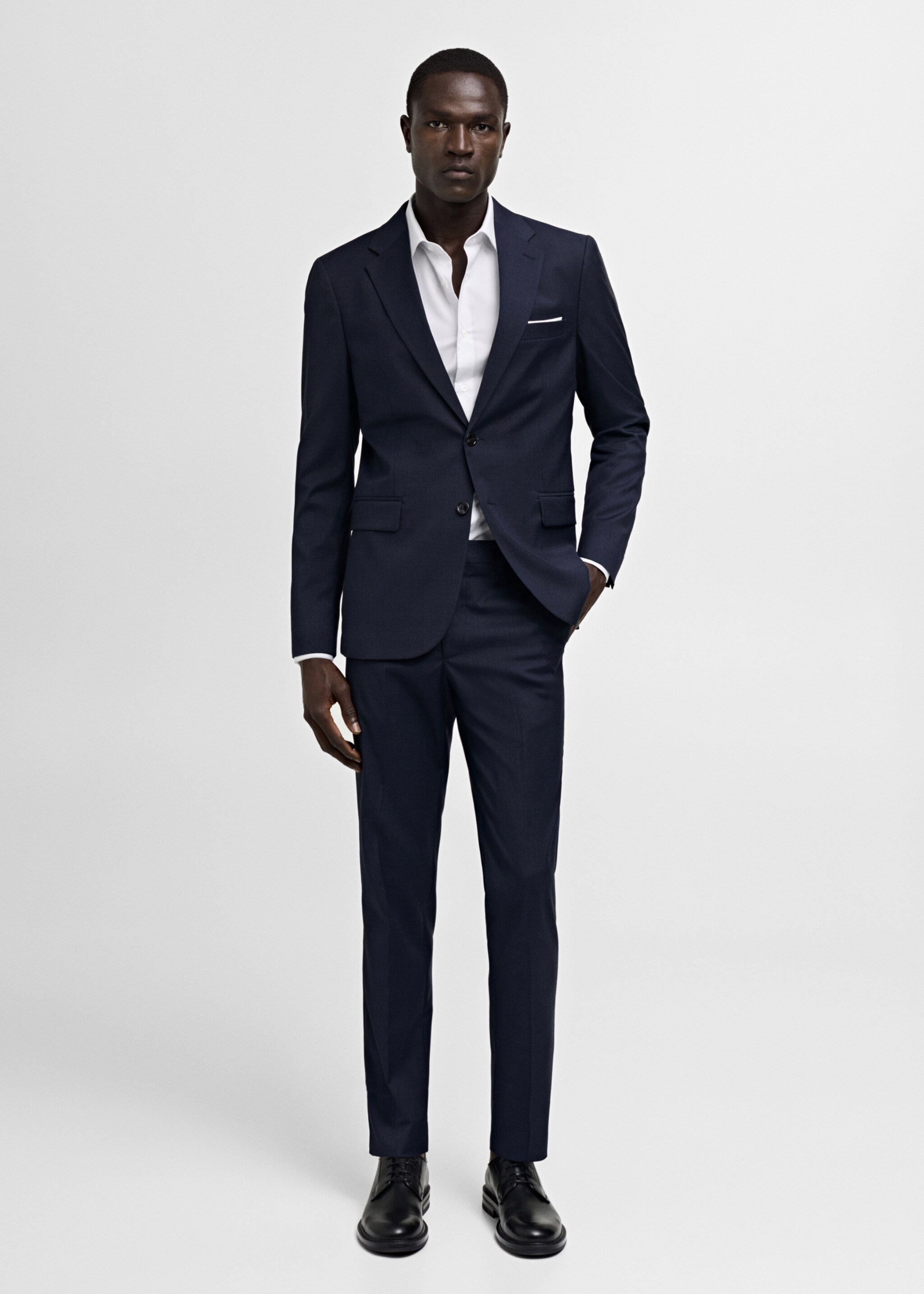 Milan slim-fit suit trousers - General plane