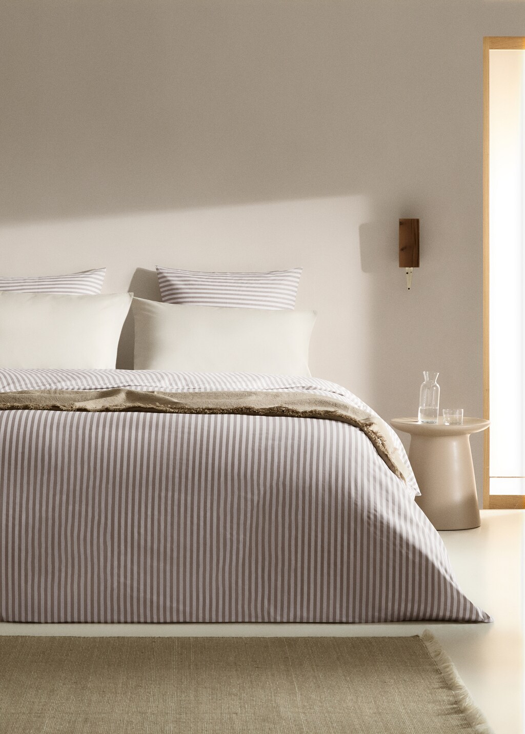 Funda nordica algodon rayas Cama 150 160cm Home MANGO Espana Peninsula y Baleares