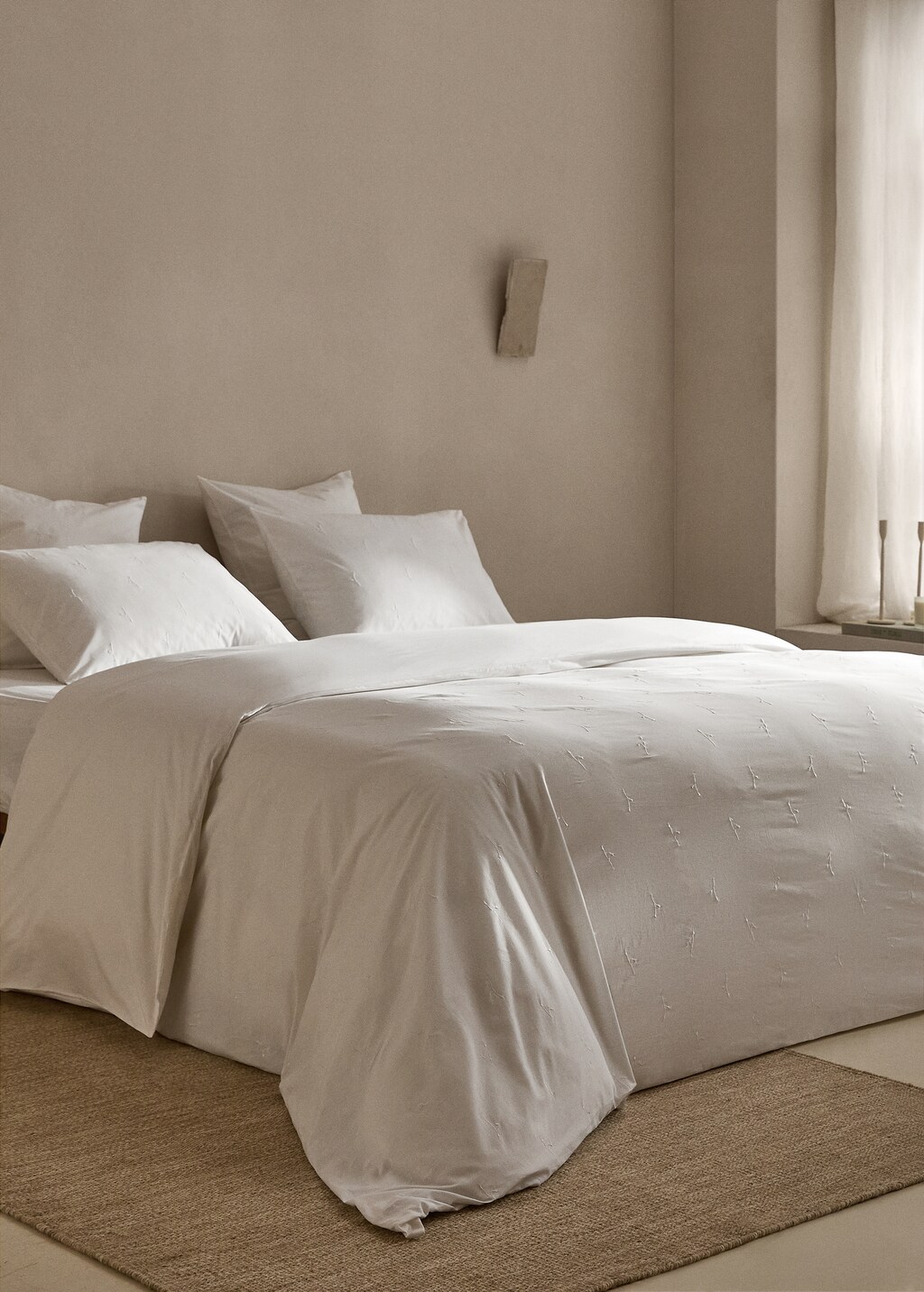 Floral embroidered cotton duvet cover for superking bed Home MANGO USA