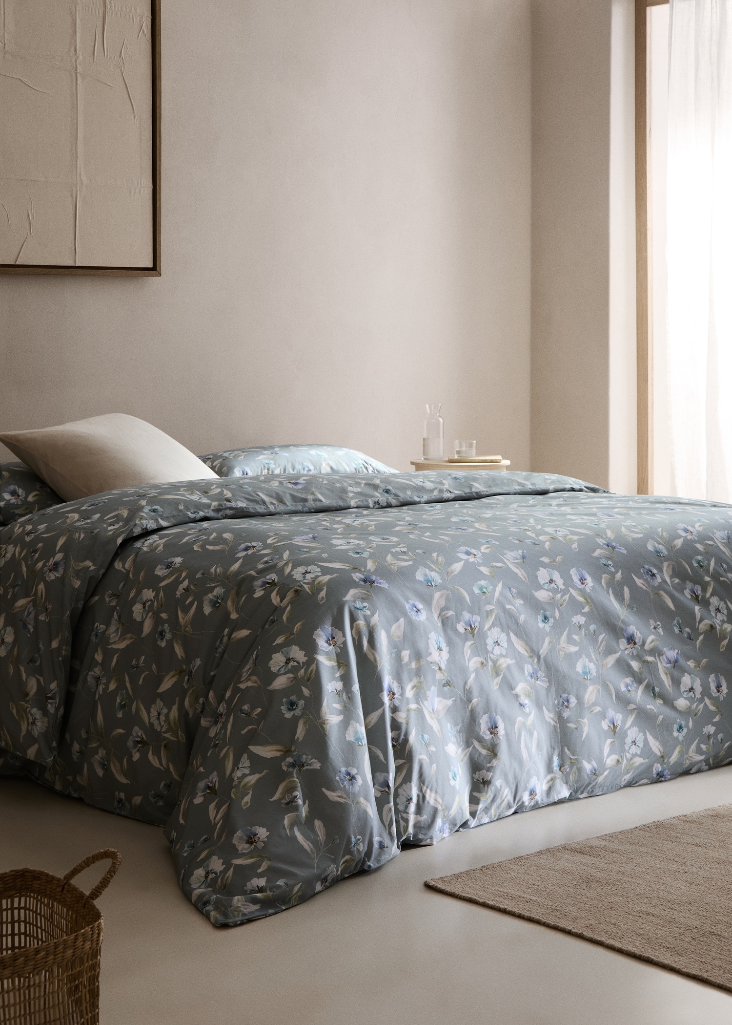 100% cotton floral duvet cover for 593.1in bed - General plane