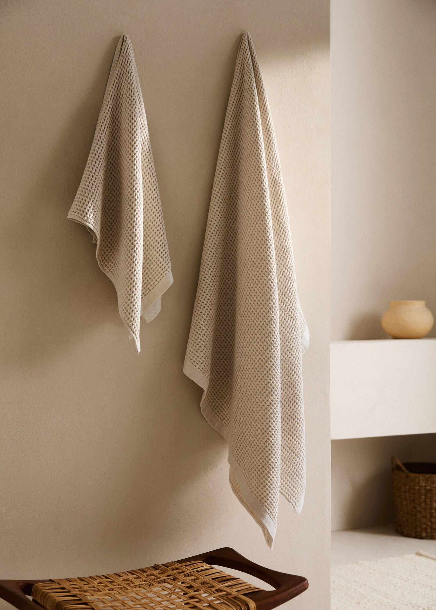 100% cotton waffle bath towel 90x150cm - General plane