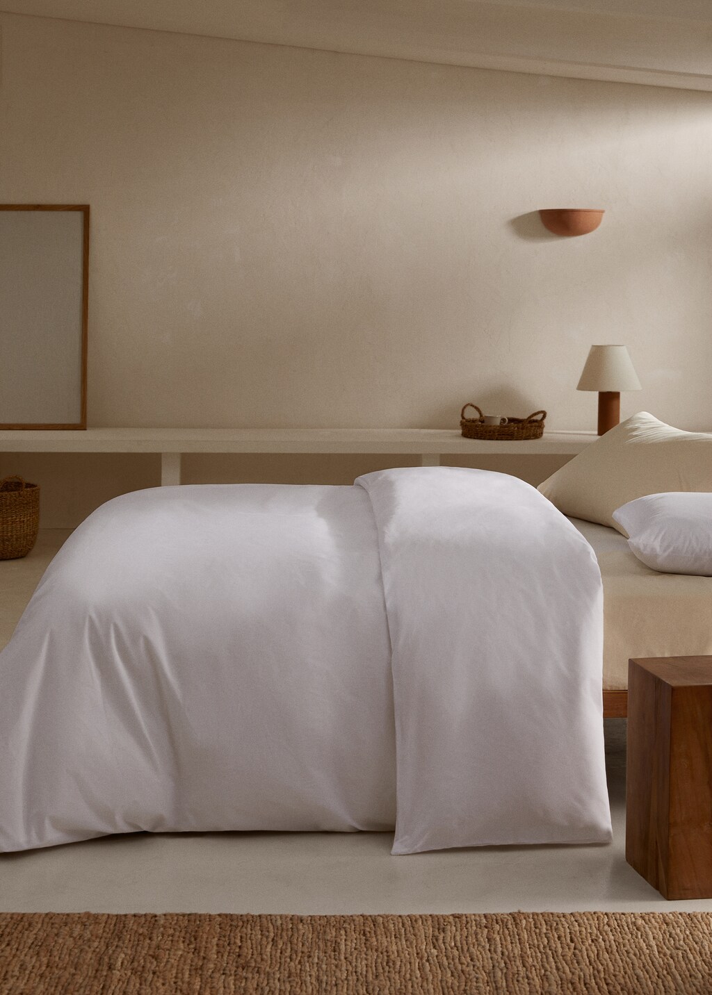 Cotton percale duvet cover for 180cm bed Home MANGO Hungary