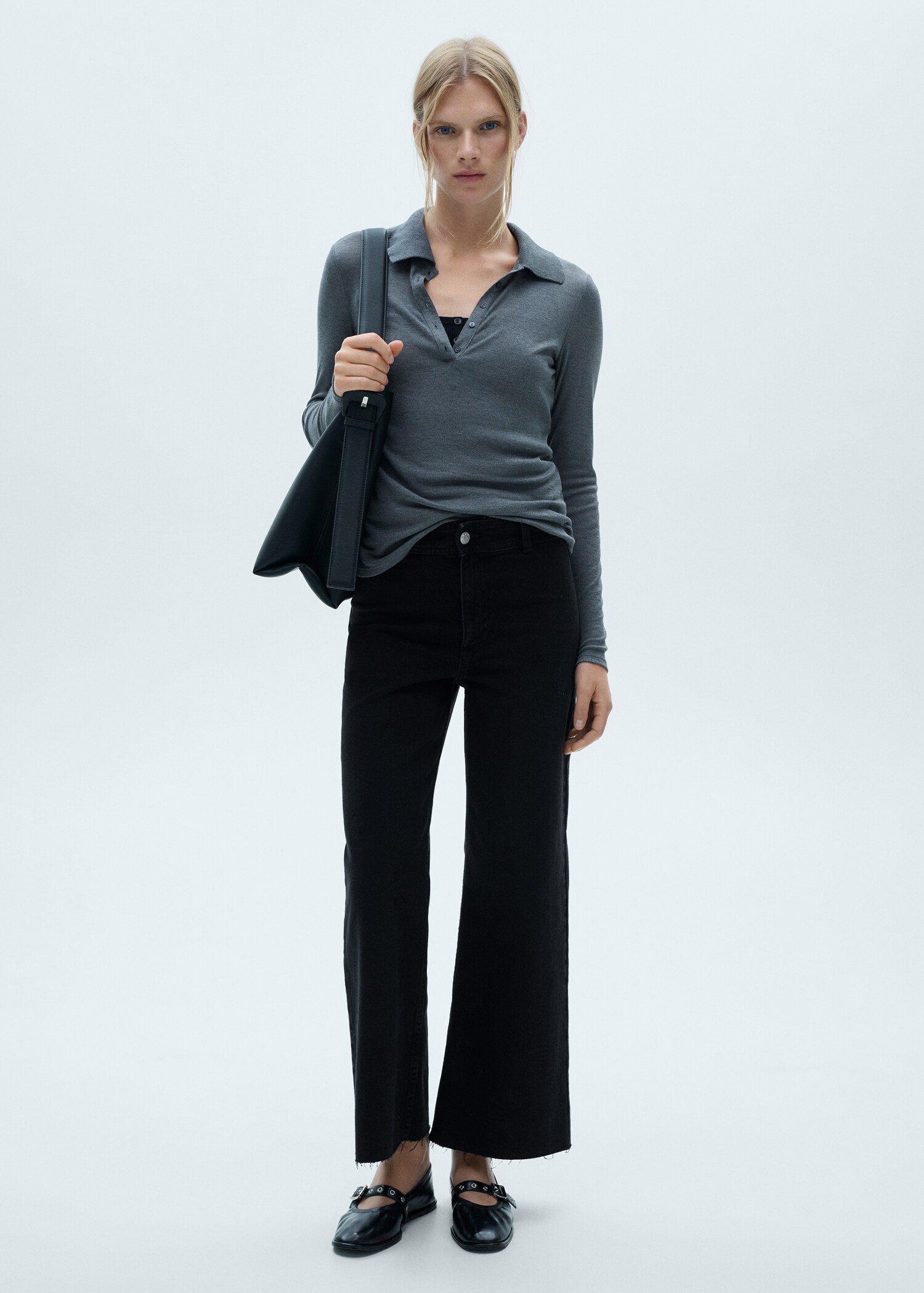 Jean style jupe-culotte Catherin taille haute - Plan général