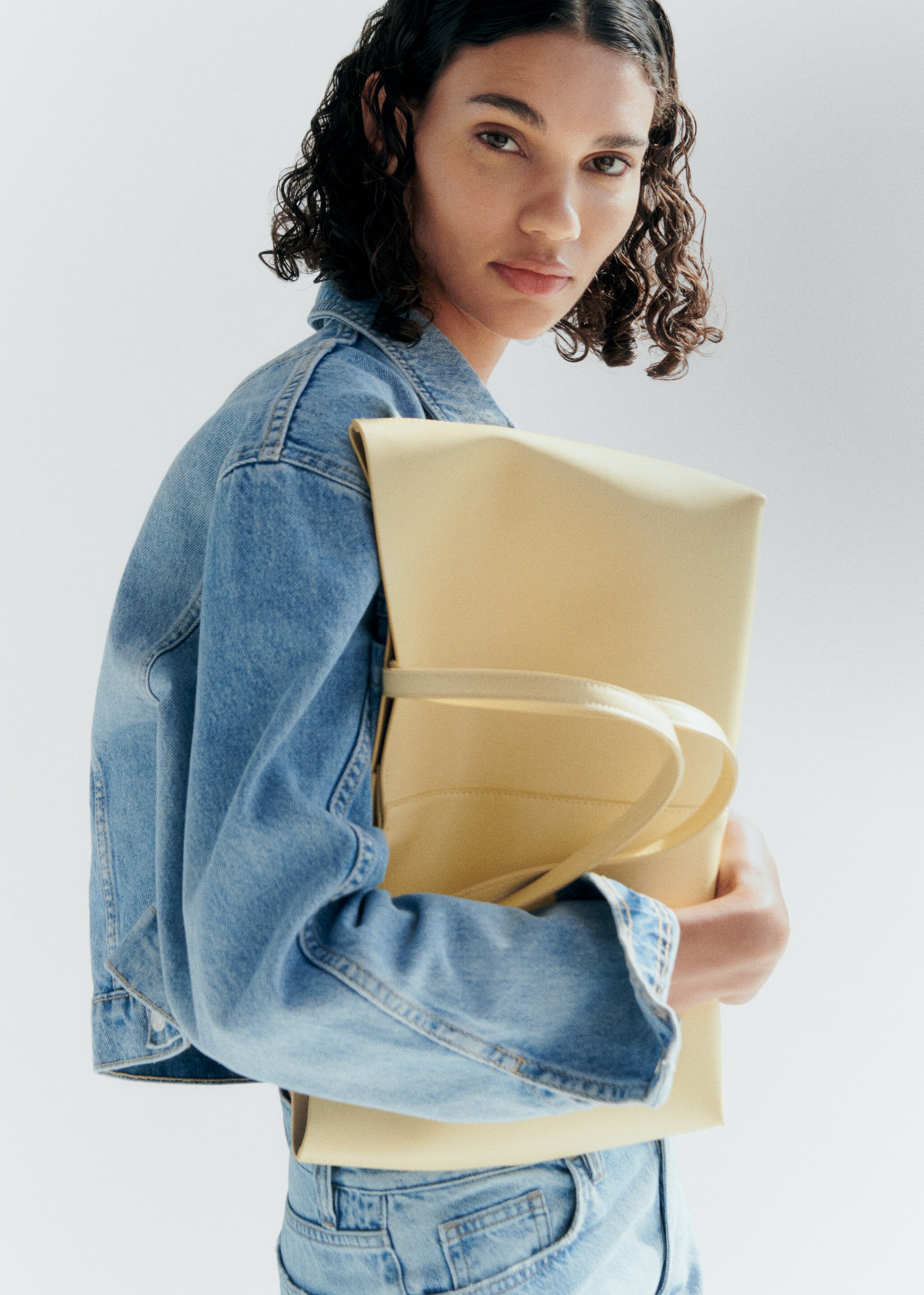 Leather-effect shopper bag - General plane