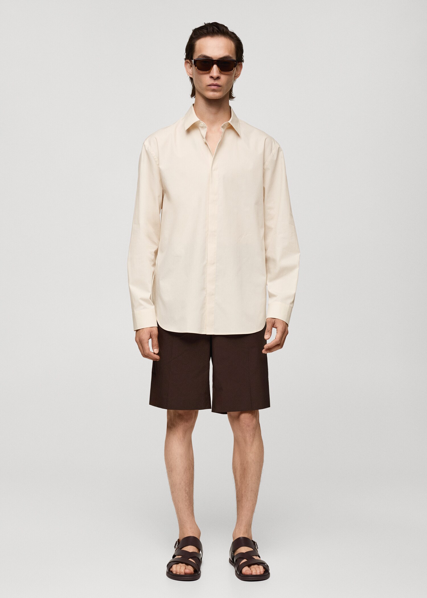 Regular-fit 100% cotton shirt - General plane