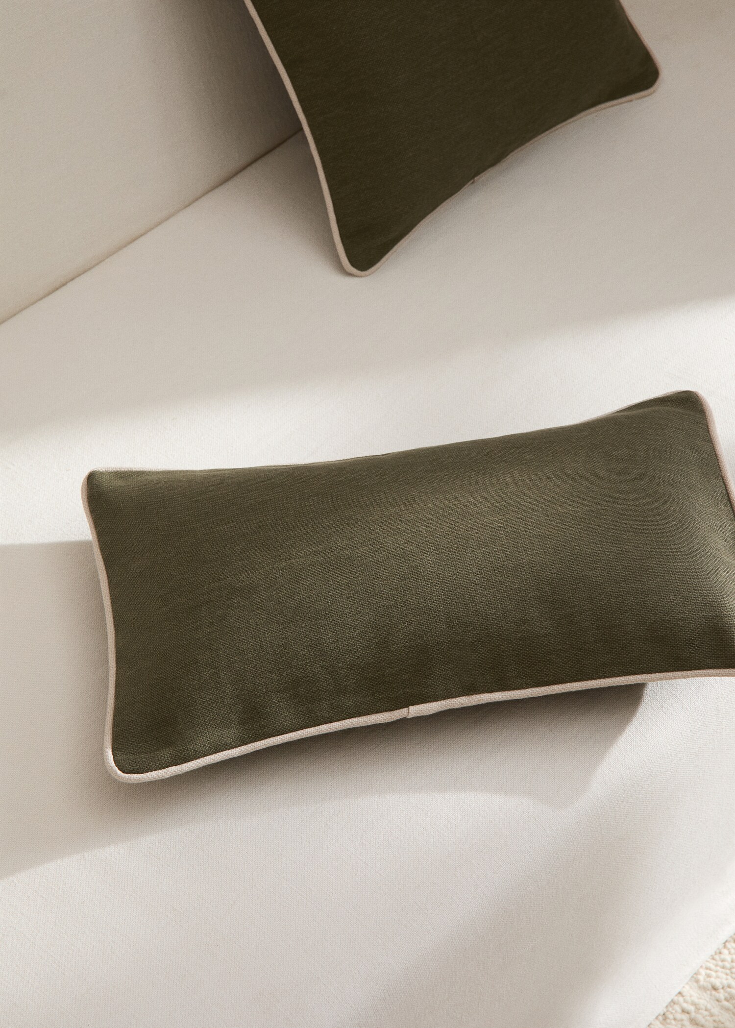 Cotton cushion cover with trim 30x50cm - General plane
