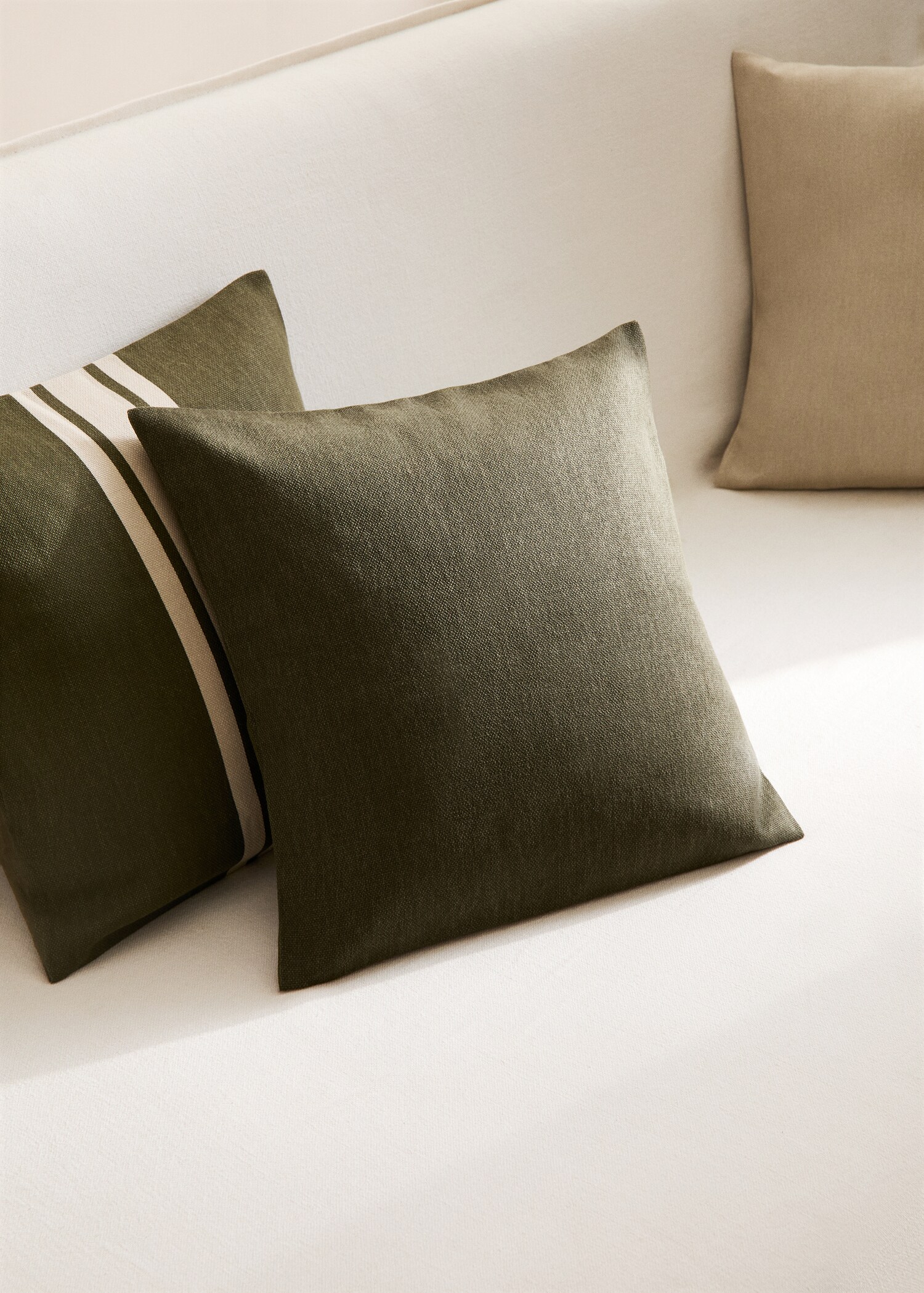 Plain cotton cushion cover 45x45 cm - General plane