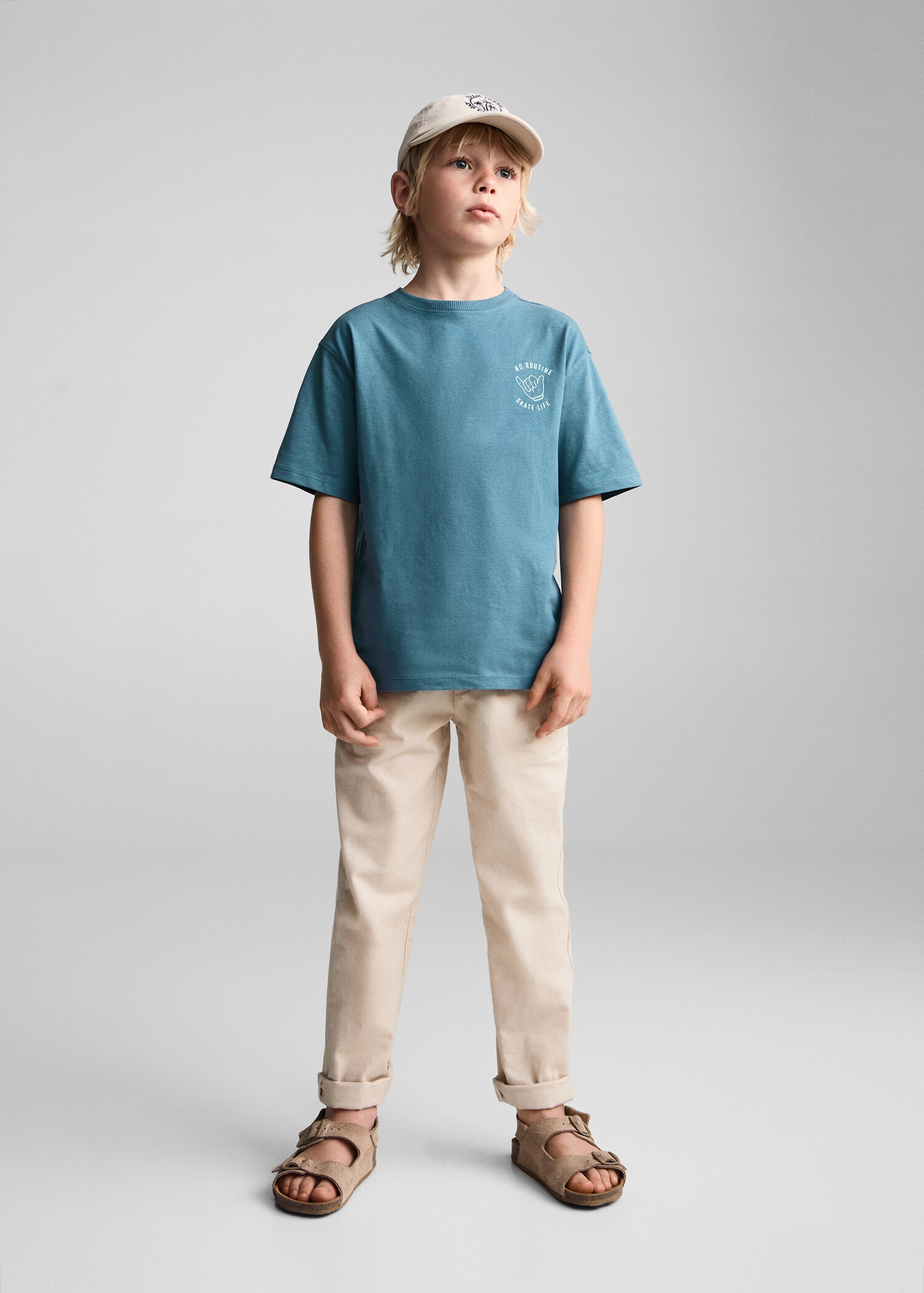 Printed cotton-blend T-shirt - General plane