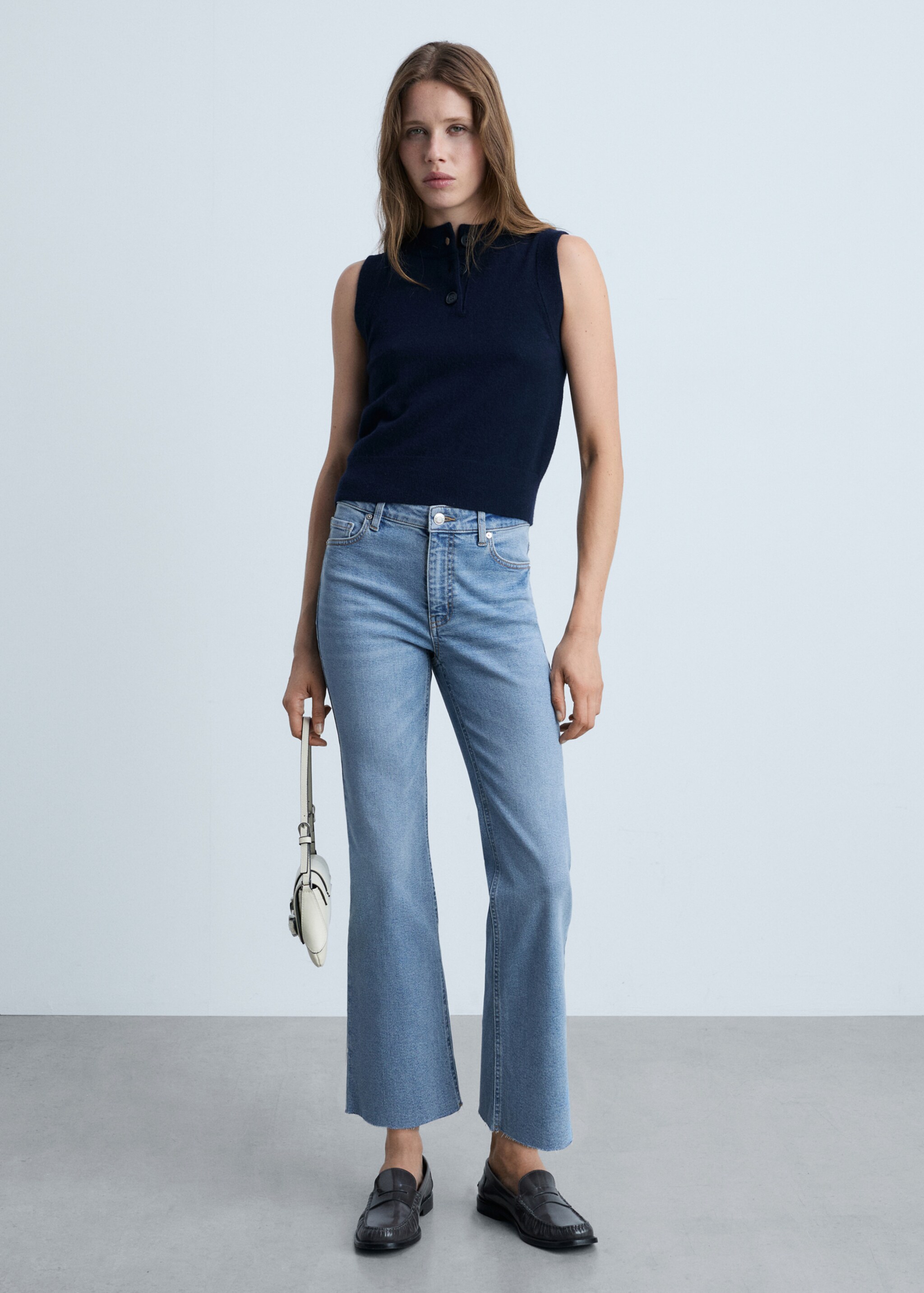 Sienna flared cropped jeans - General plane