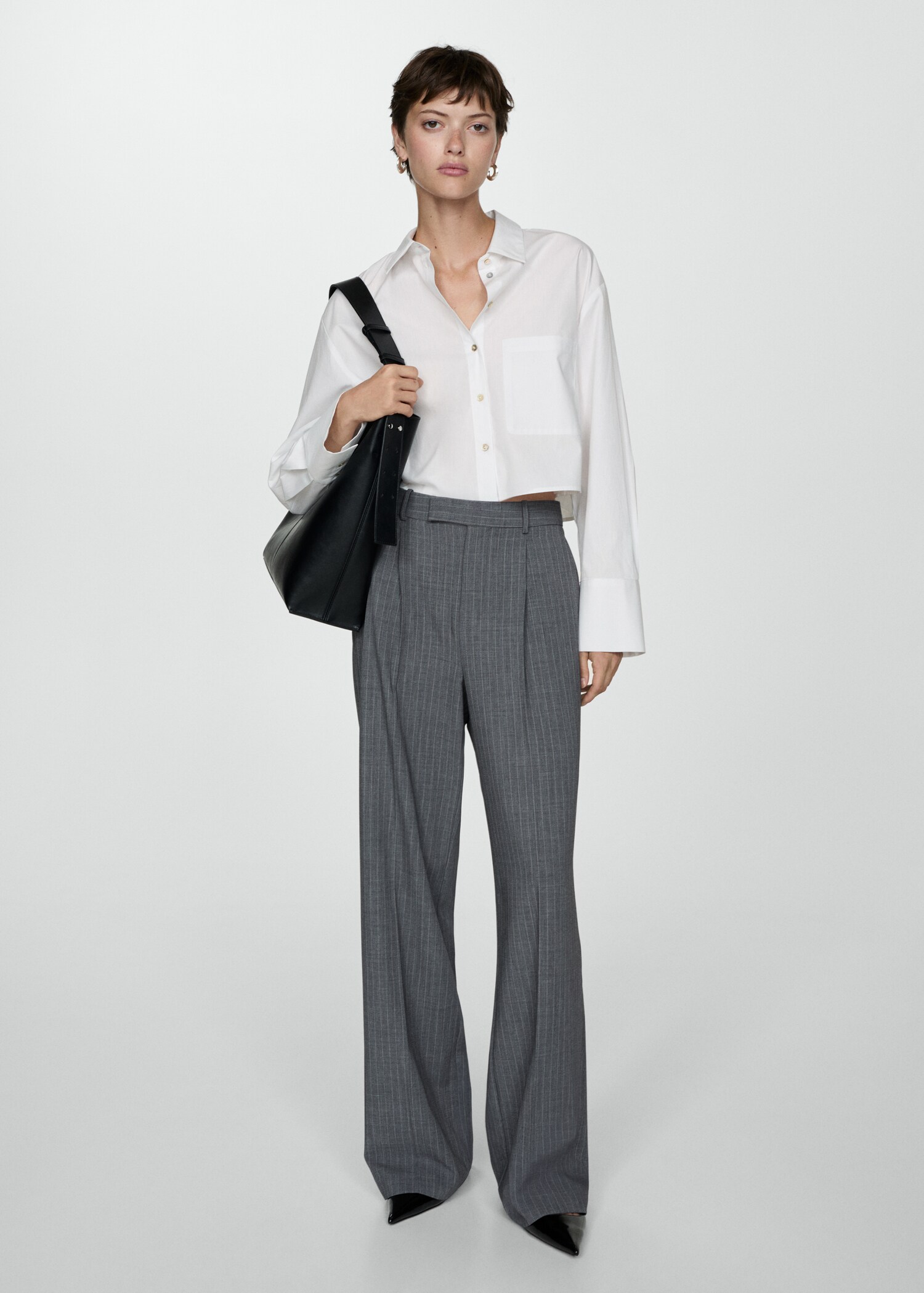 Chemise crop poche - Plan général