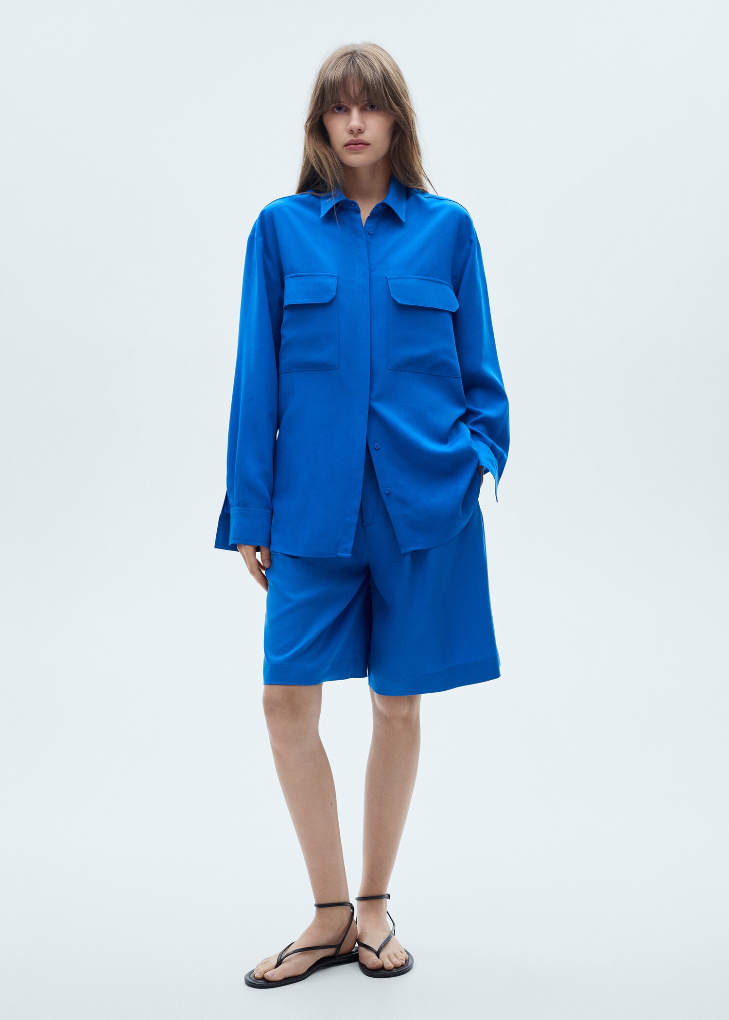 Lyocell shirt with pocket - General plane