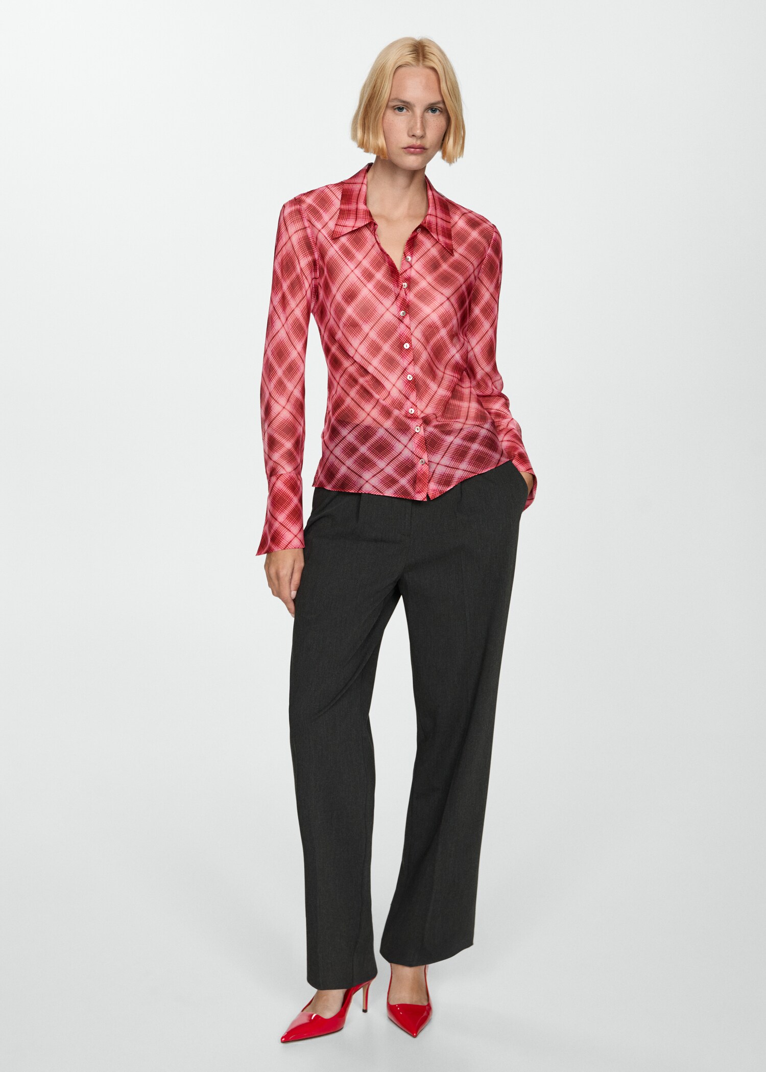 Check-print shirt - General plane