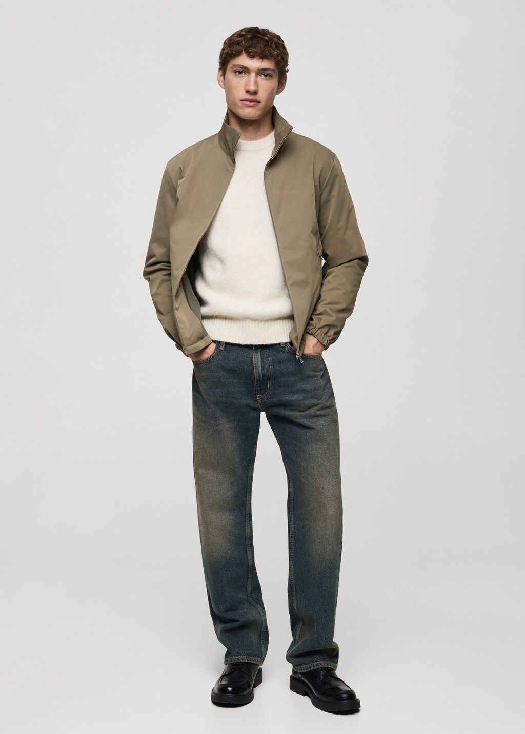 Mango green jacket outlet