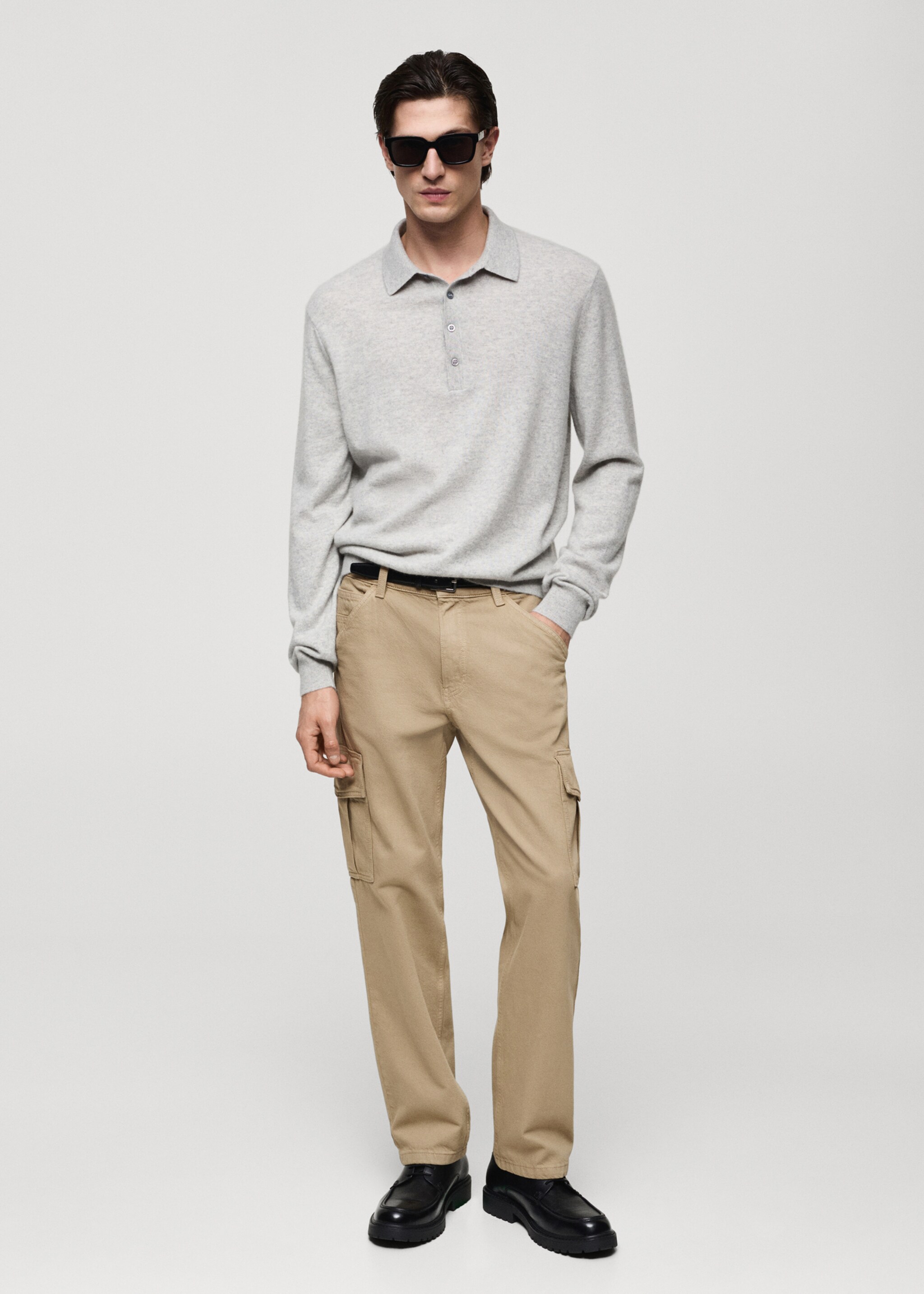 Jeans cargo straight fit - Plano general