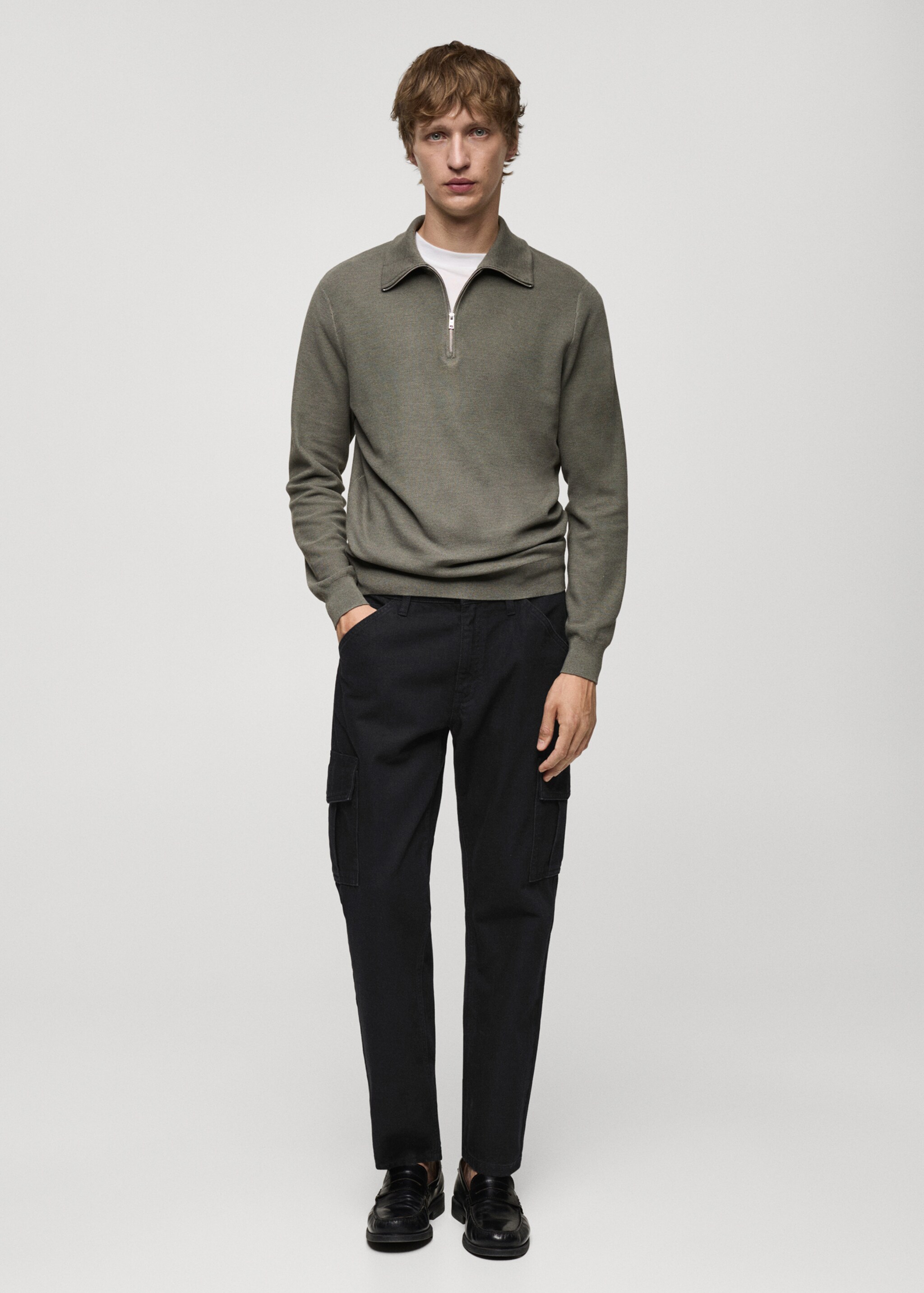 Jeans cargo straight fit - Plano general