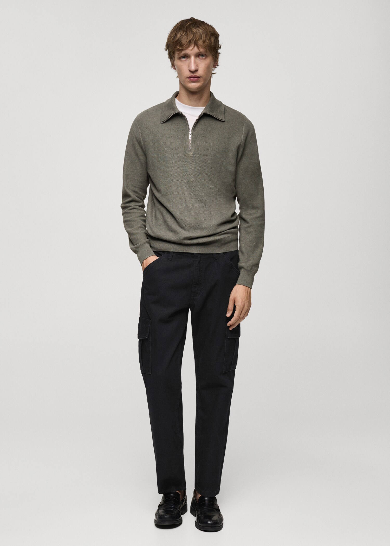 Jeans cargo straight fit - Plano general