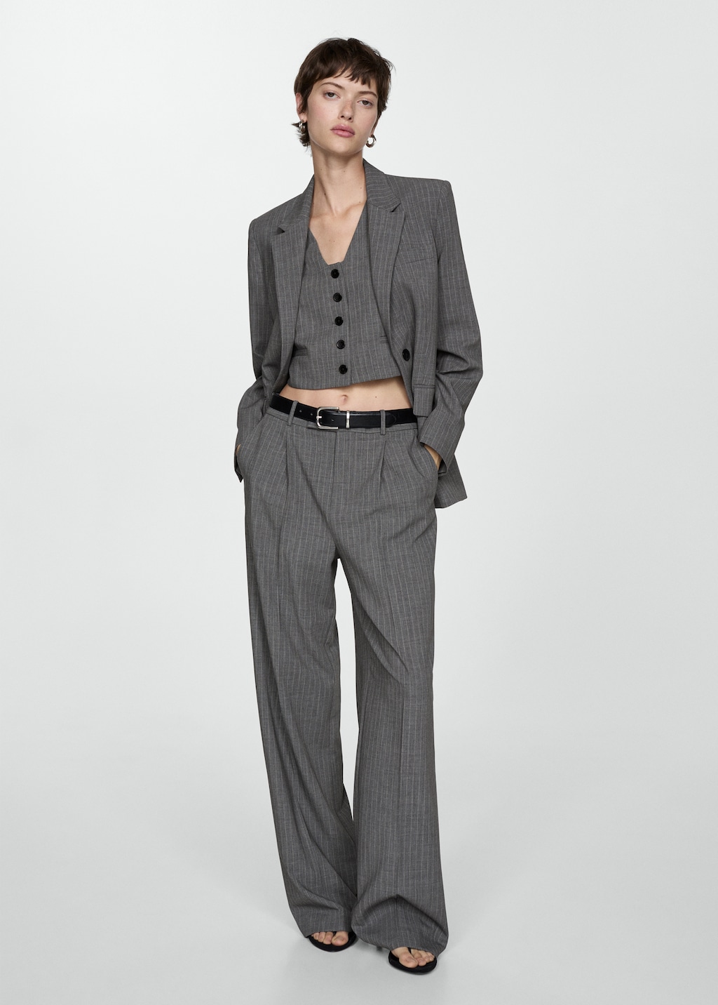 Pinstripe suit trousers Women MANGO Ireland