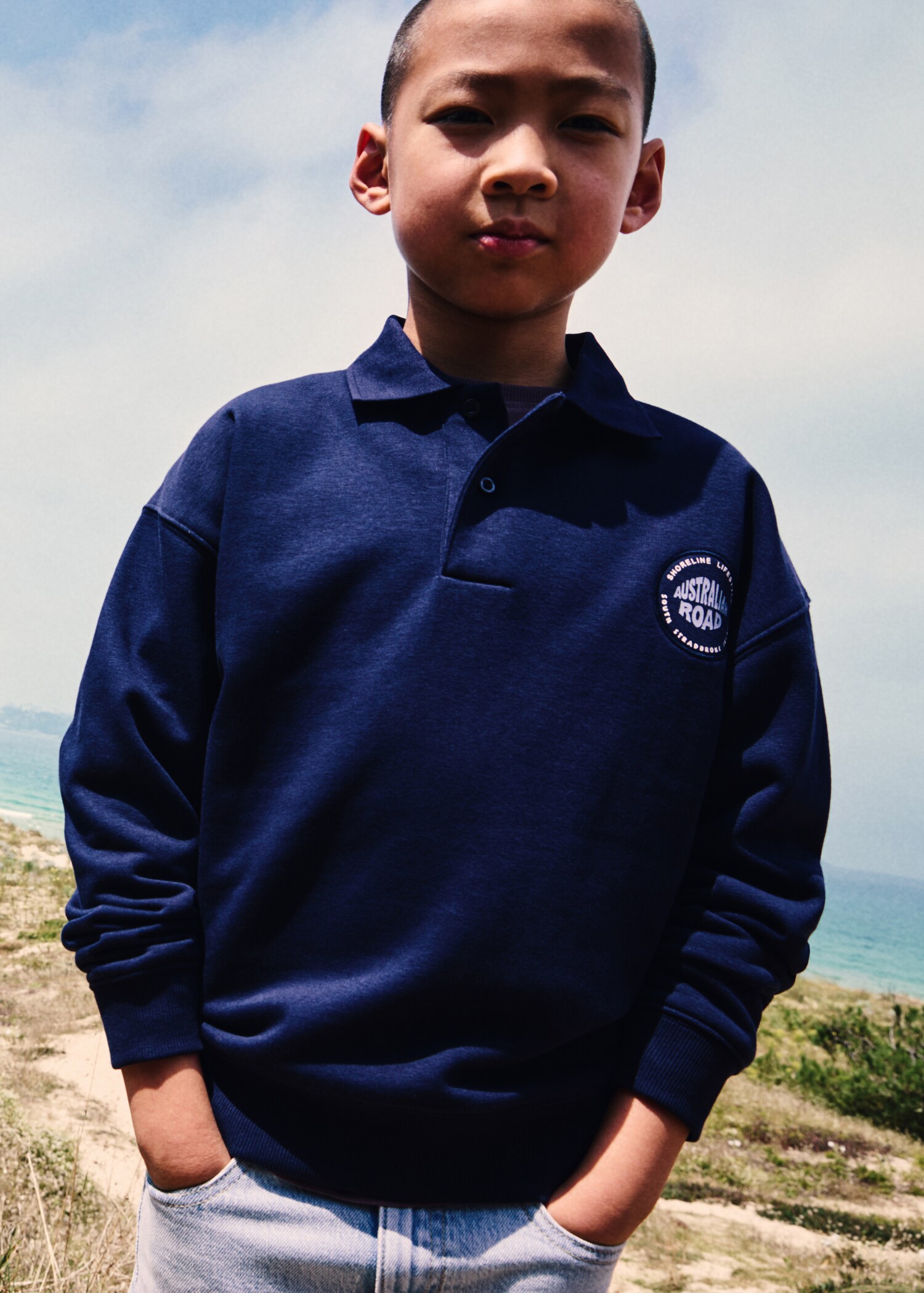 Sweat-shirt polo message - Plan général