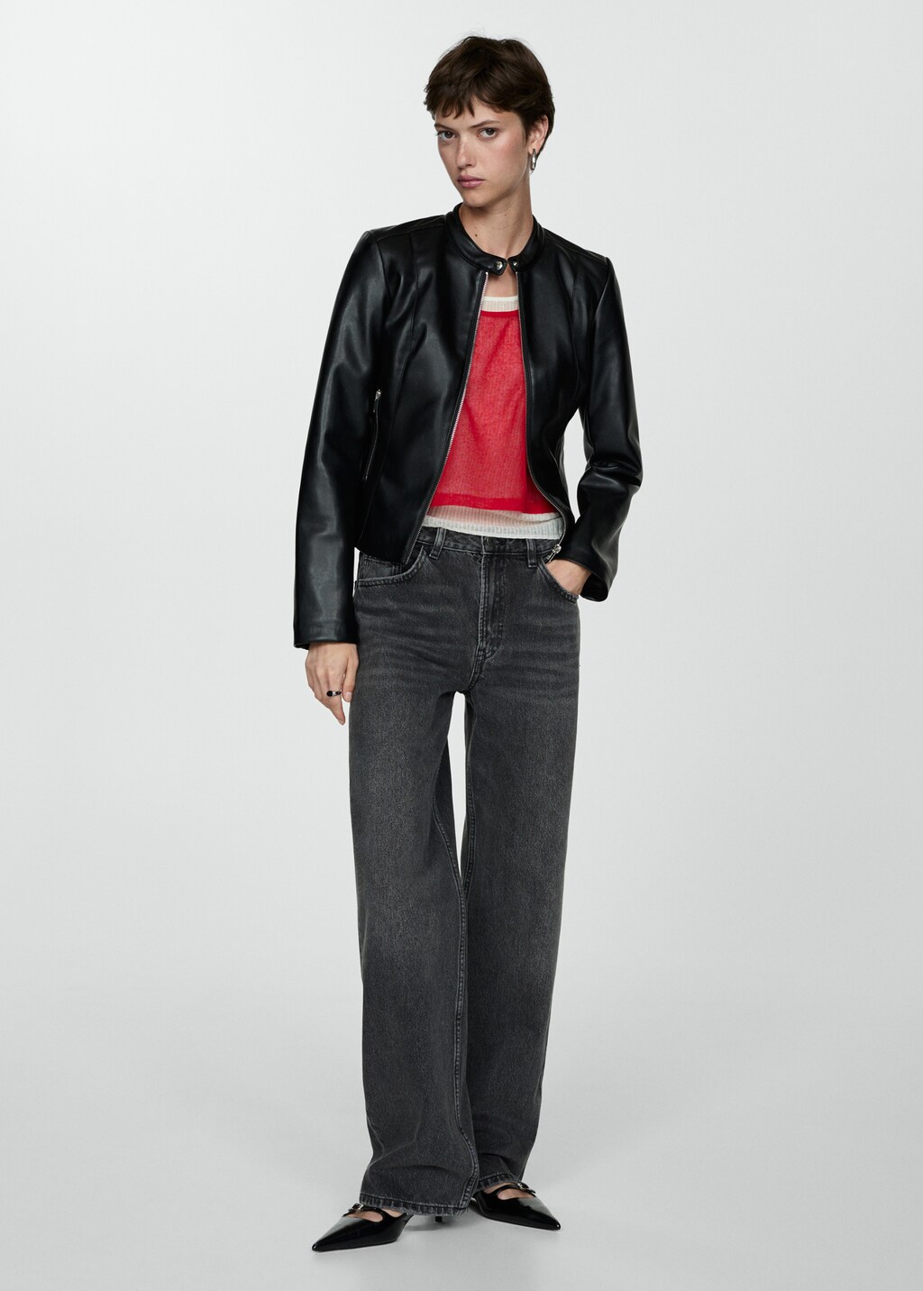 Blouson biker femme sale