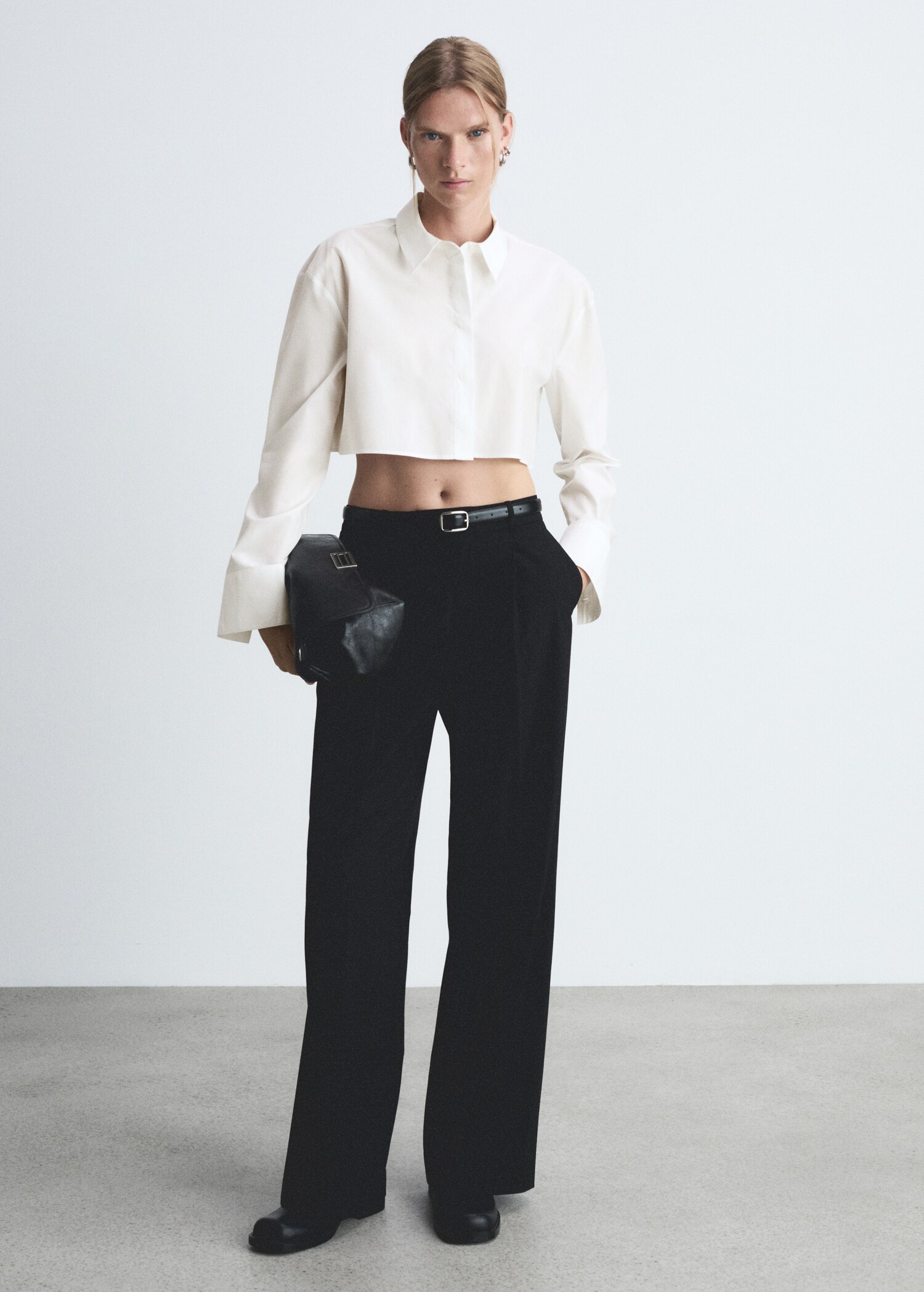 Cropped cotton shirt - General plane