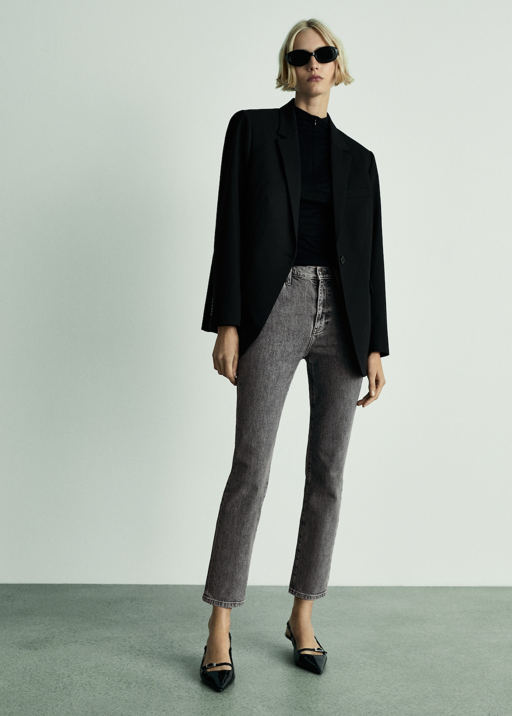 Claudia waxed slim fit cropped jeans