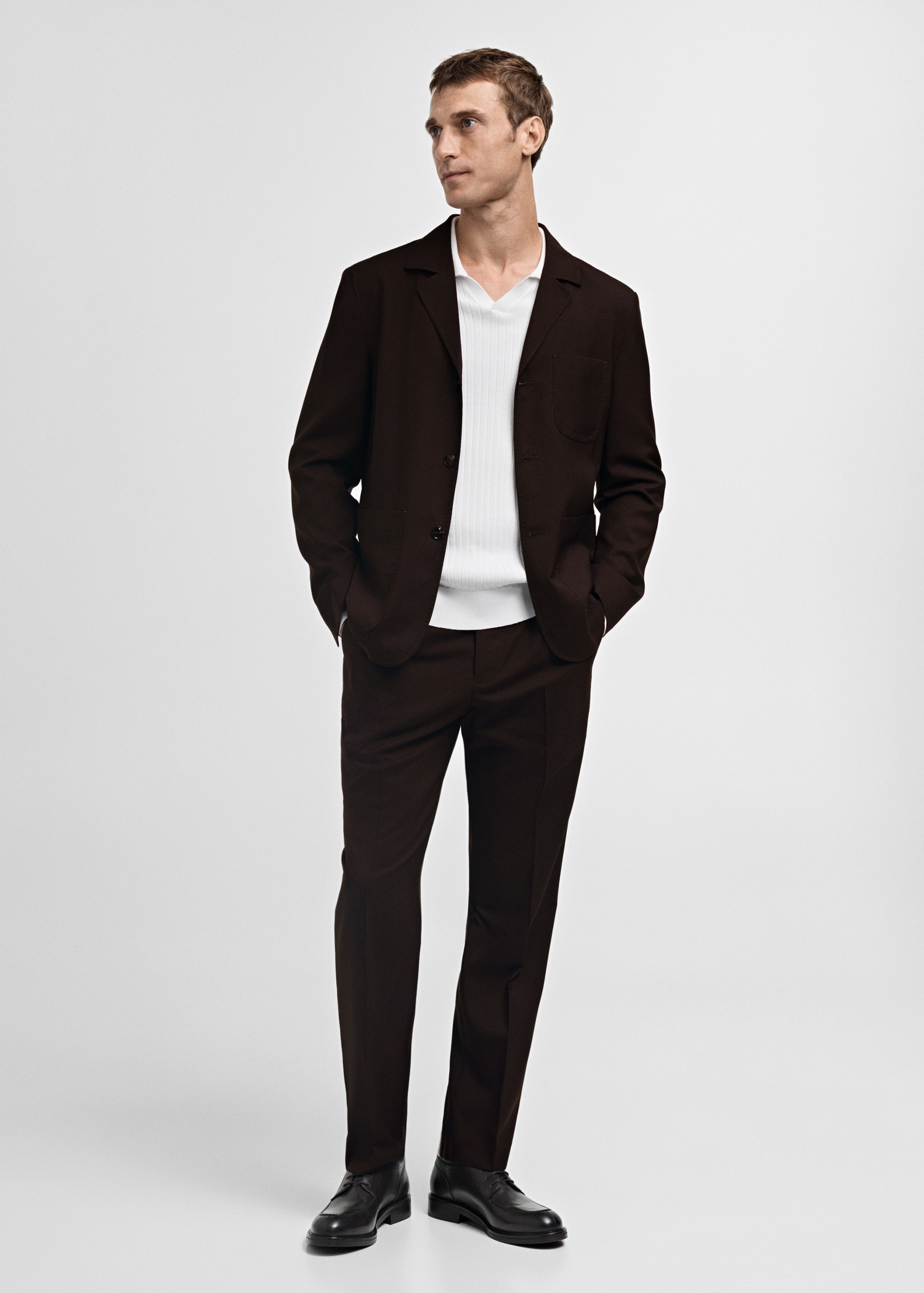 Americana traje 100% lana slim fit - Plano general