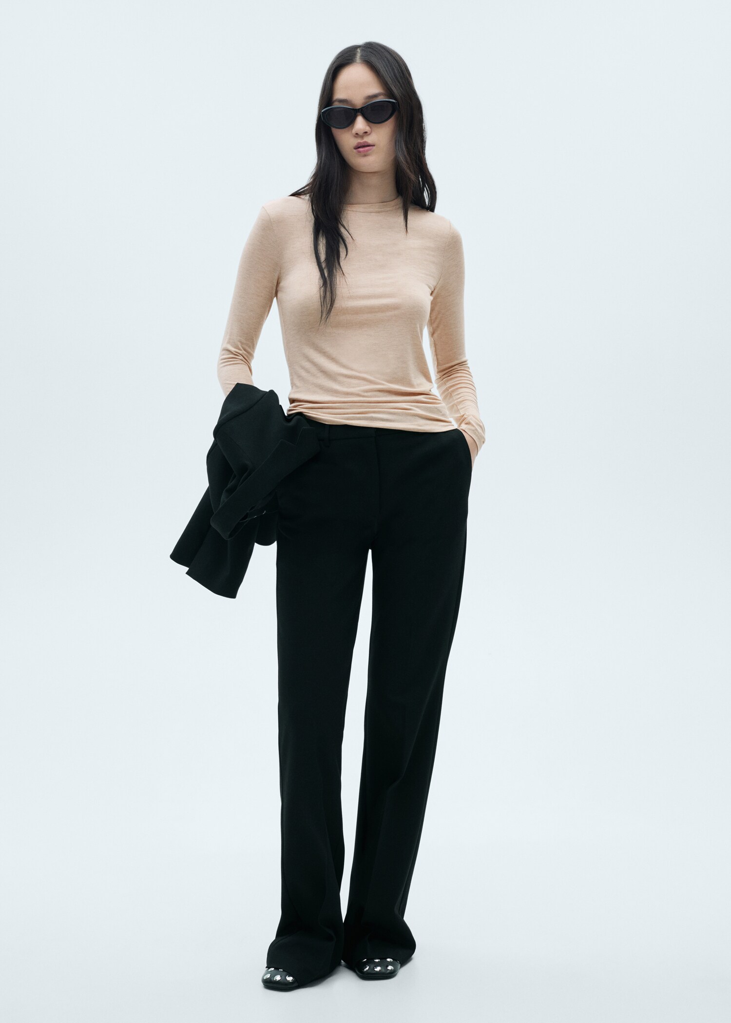 Round-neck long-sleeved t-shirt - General plane