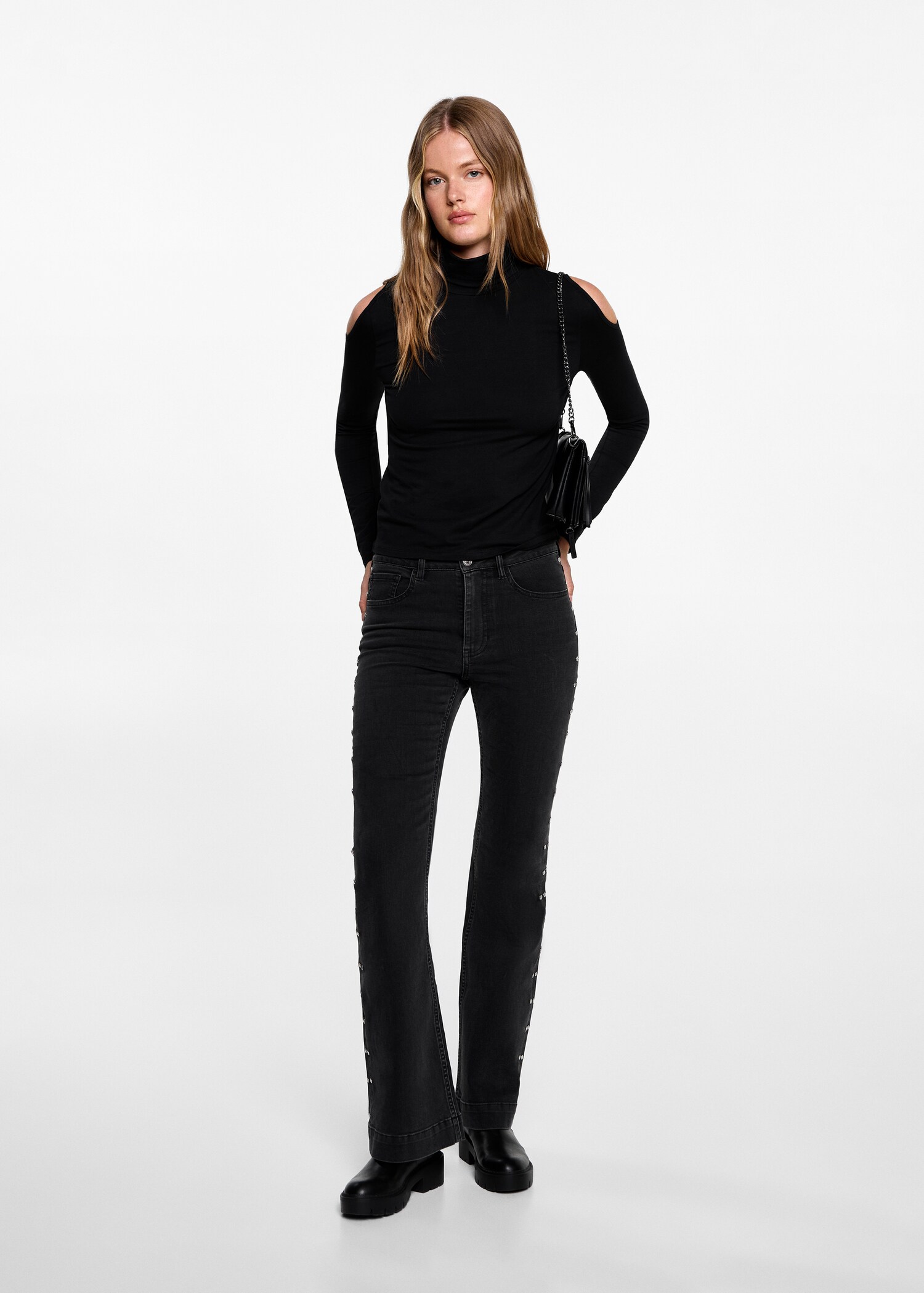 Turtleneck t-shirt with slits - General plane