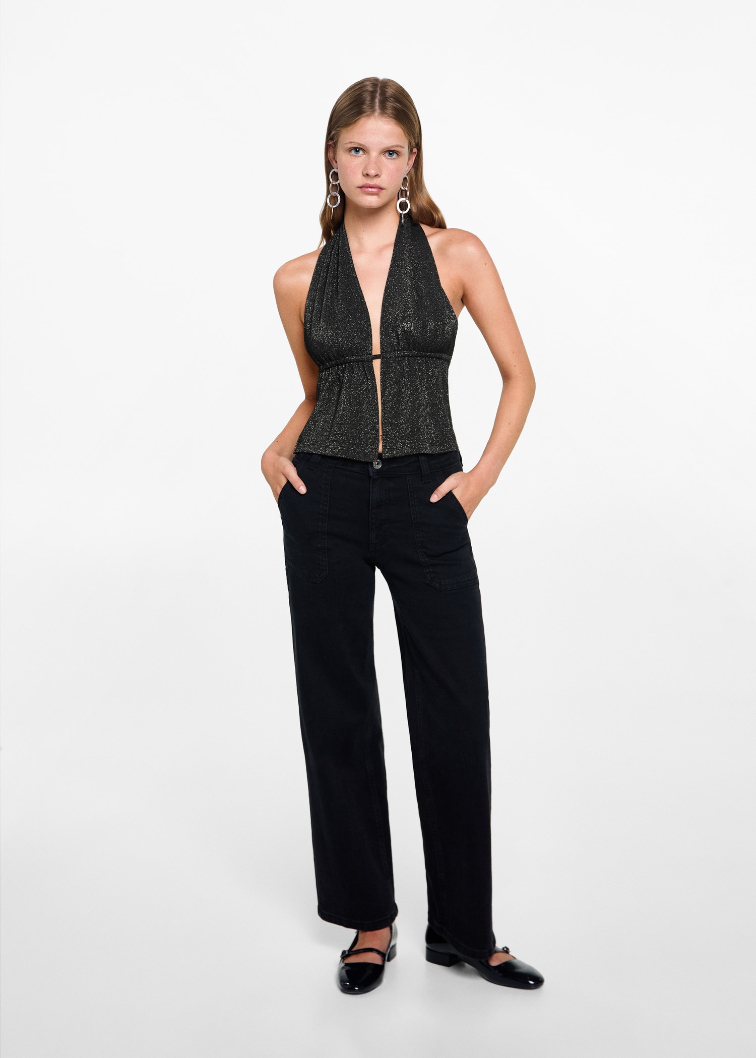 Lurex open-back top - General plane