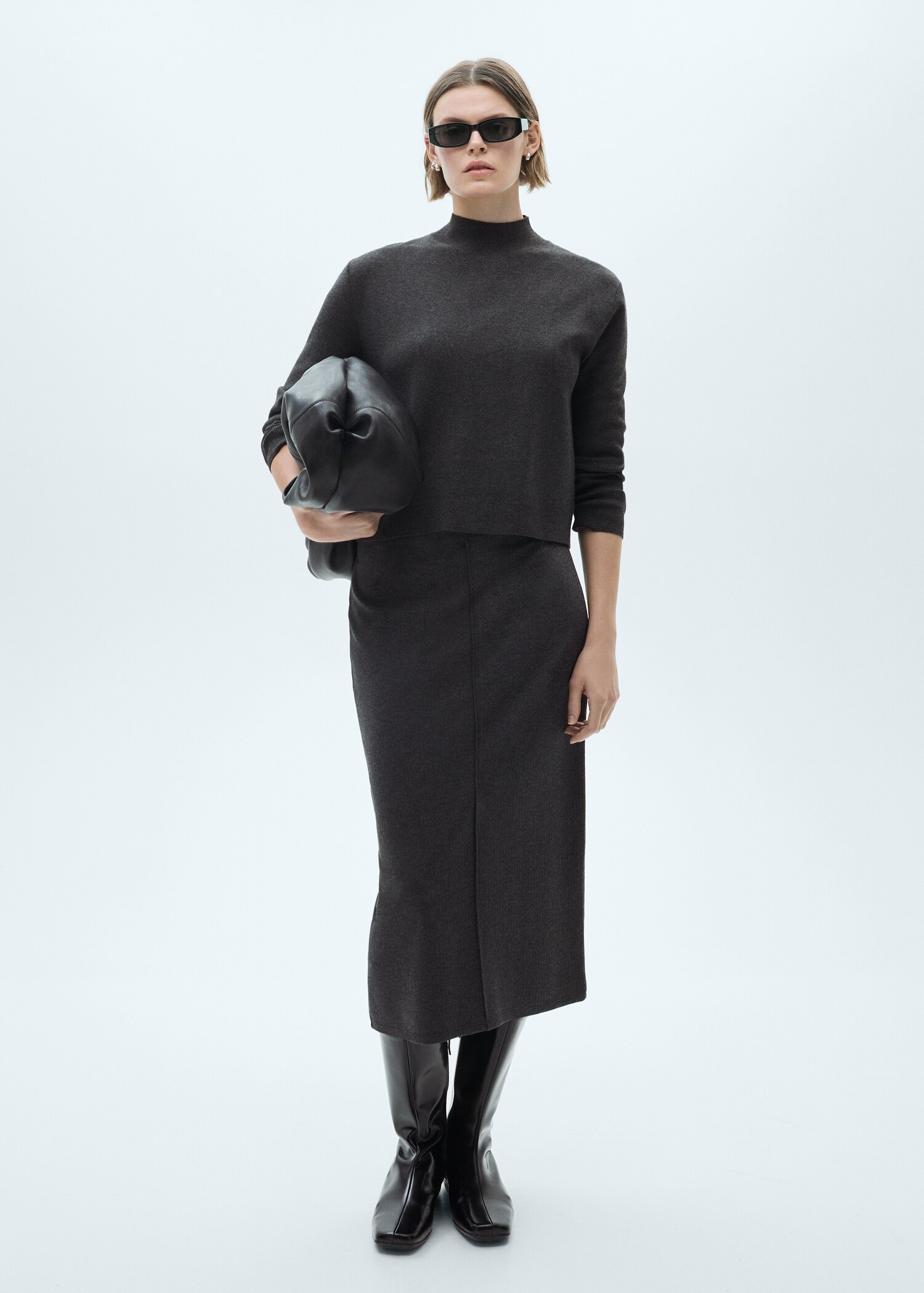 Pull-over maille col montant - Plan général