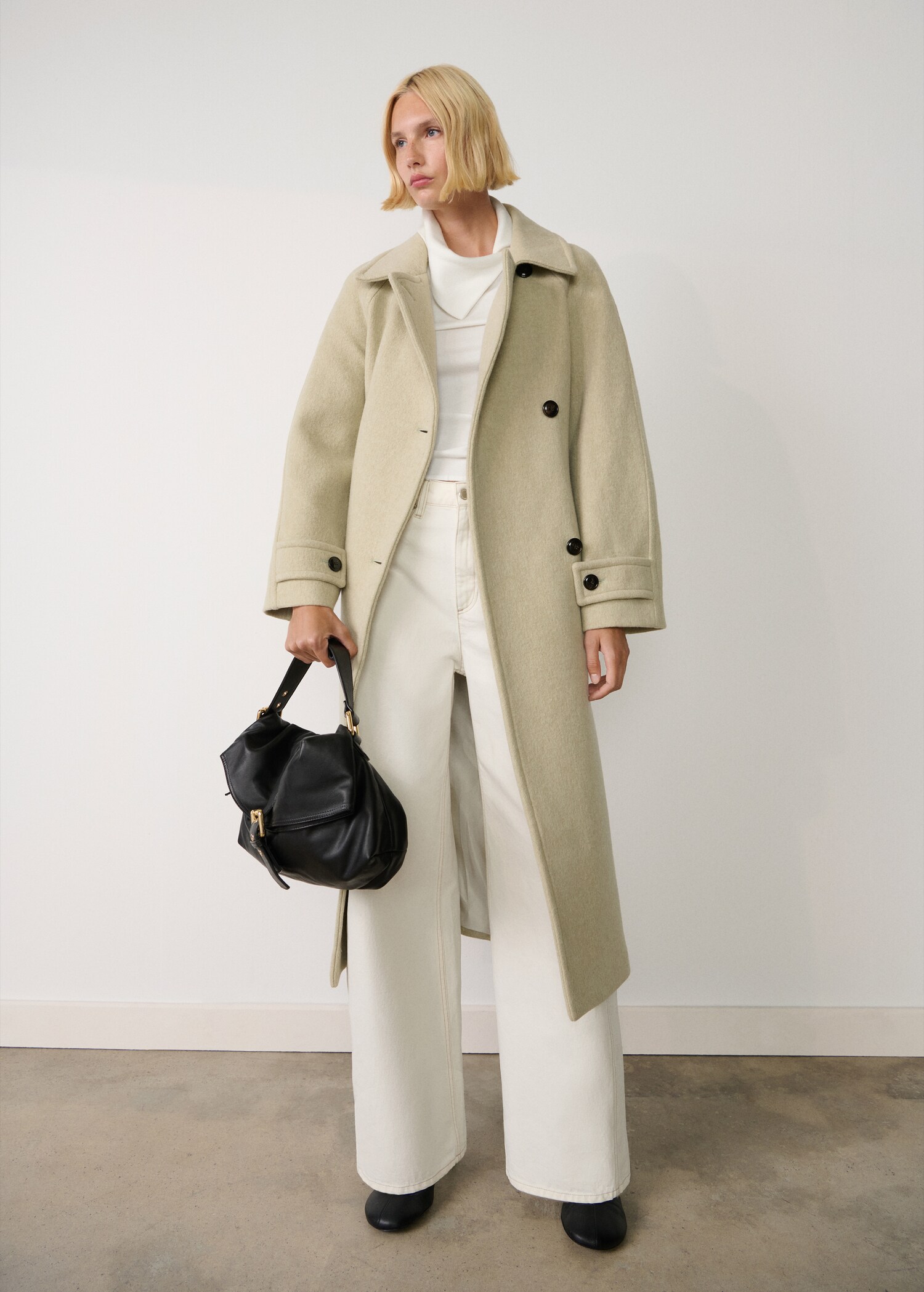 Camp-collar knit sweater - General plane