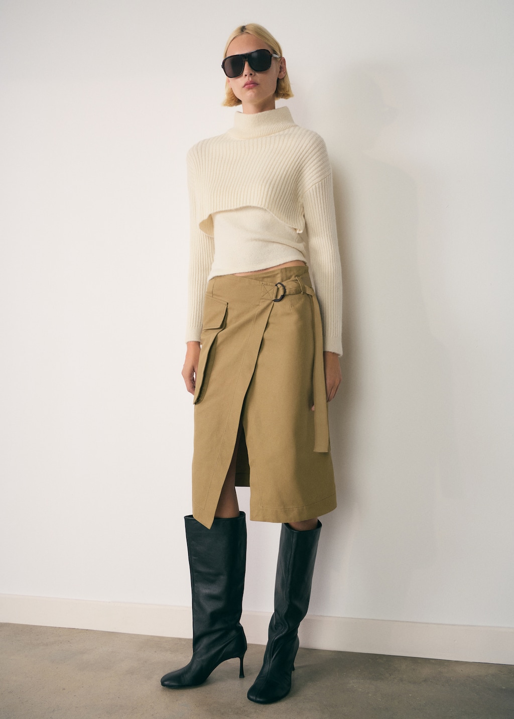 Combined high collar sweater - Women | MANGO Niger