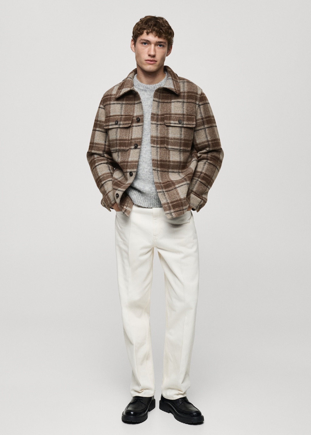 Check flannel overshirt - Men | MANGO USA Check flannel overshirt - Men | MANGO USA