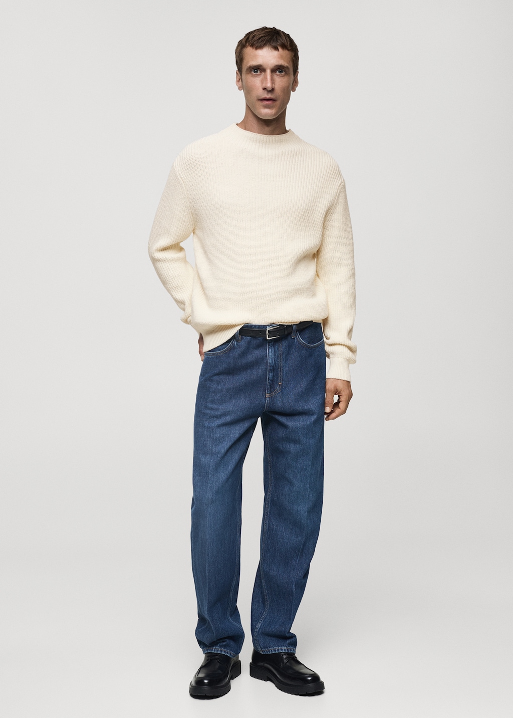Knitted cotton sweater - Men | MANGO USA