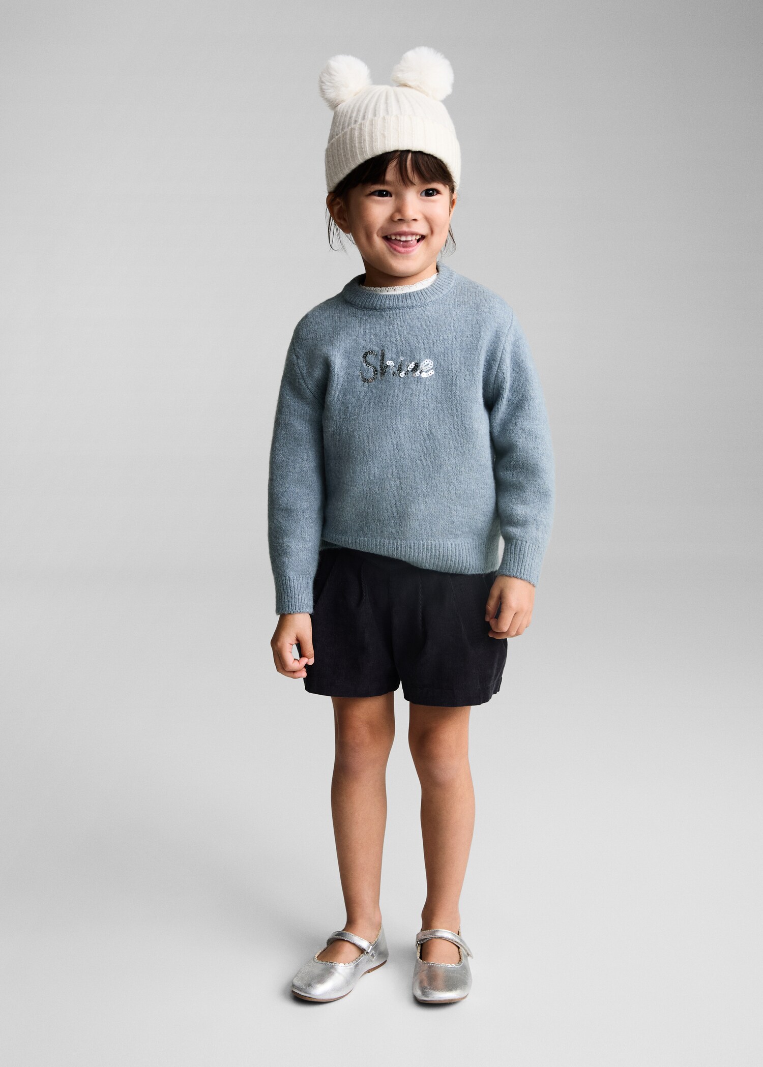 Pull-over à message et sequins - Plan général