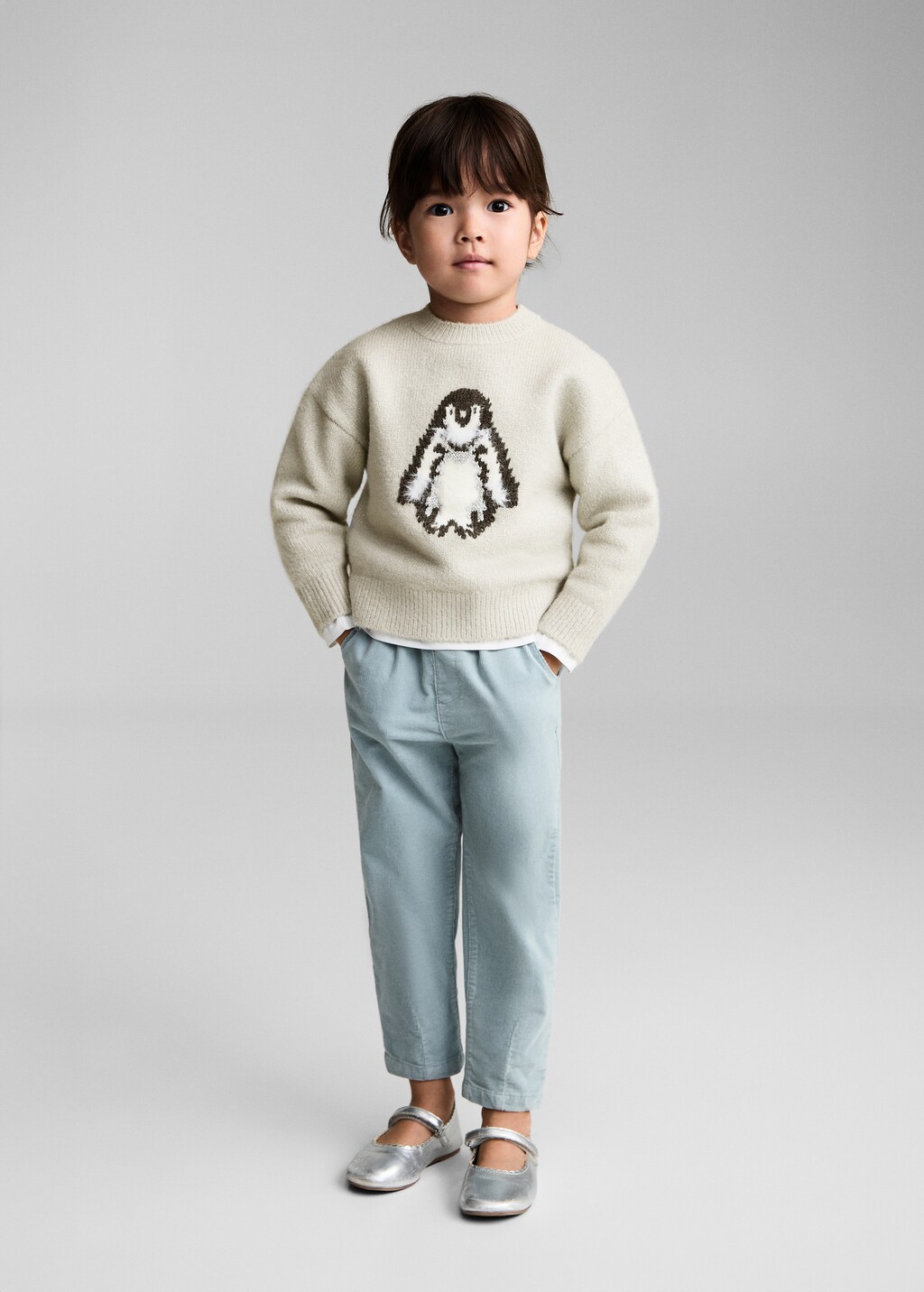 Penguin embroidered knit sweater Kids MANGO United Arab Emirates